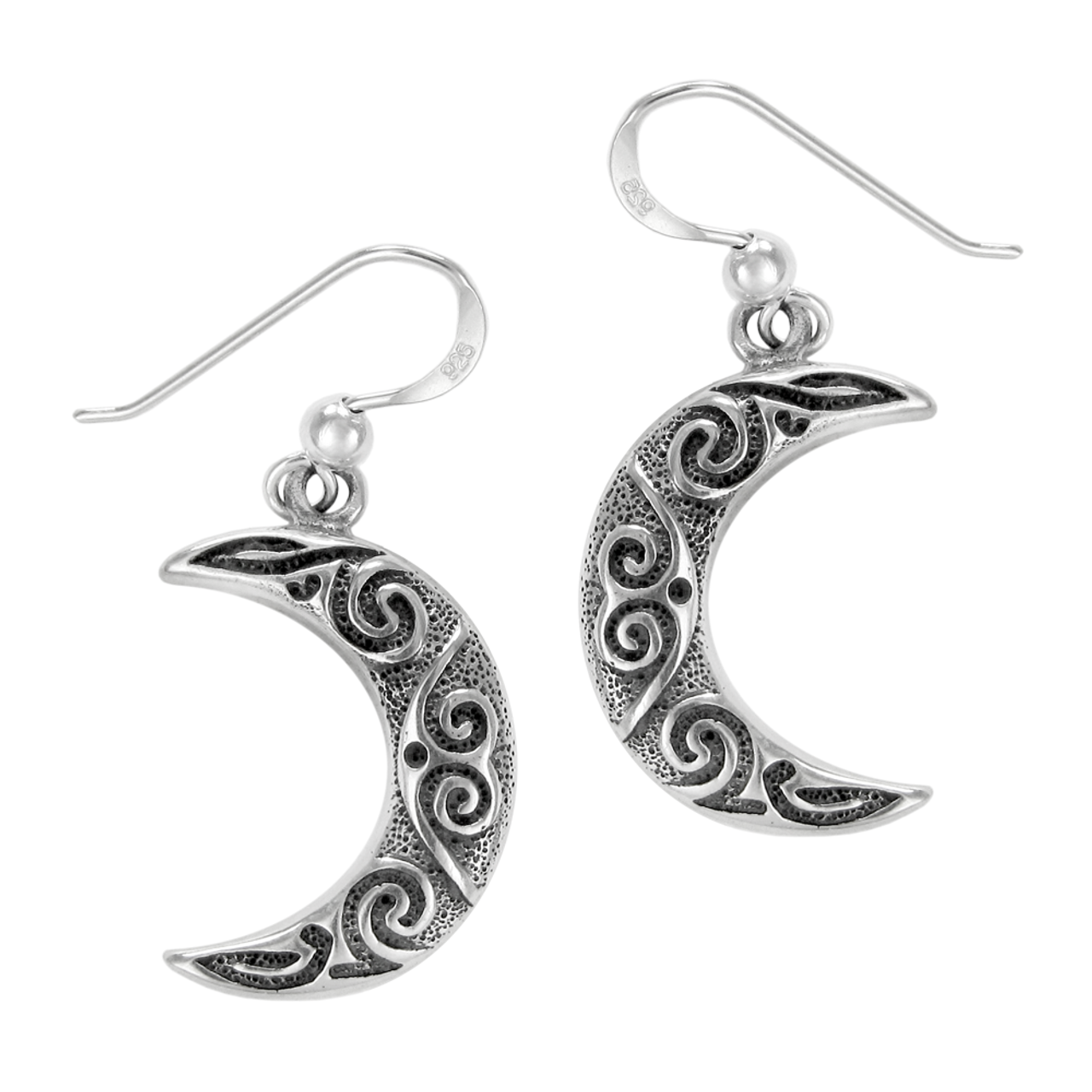 Crescent Moon and Northern Star Earring Set For Ear Stacking Idea