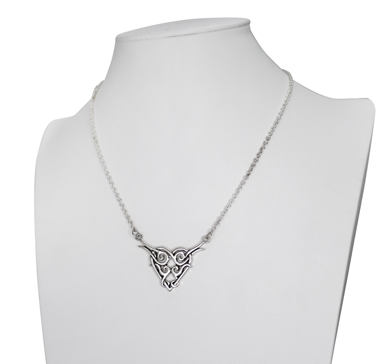 Rose Gold Heart & Silver Wings Necklace | Classy Women Collection