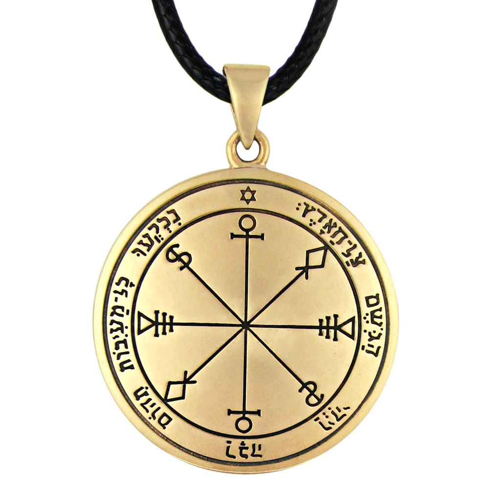 Occult Jewelry Bronze Sixth Pentacle Of Moon Talisman - Key Of Solomon Rain  Magic Amulet Western Esoteric Jewelry