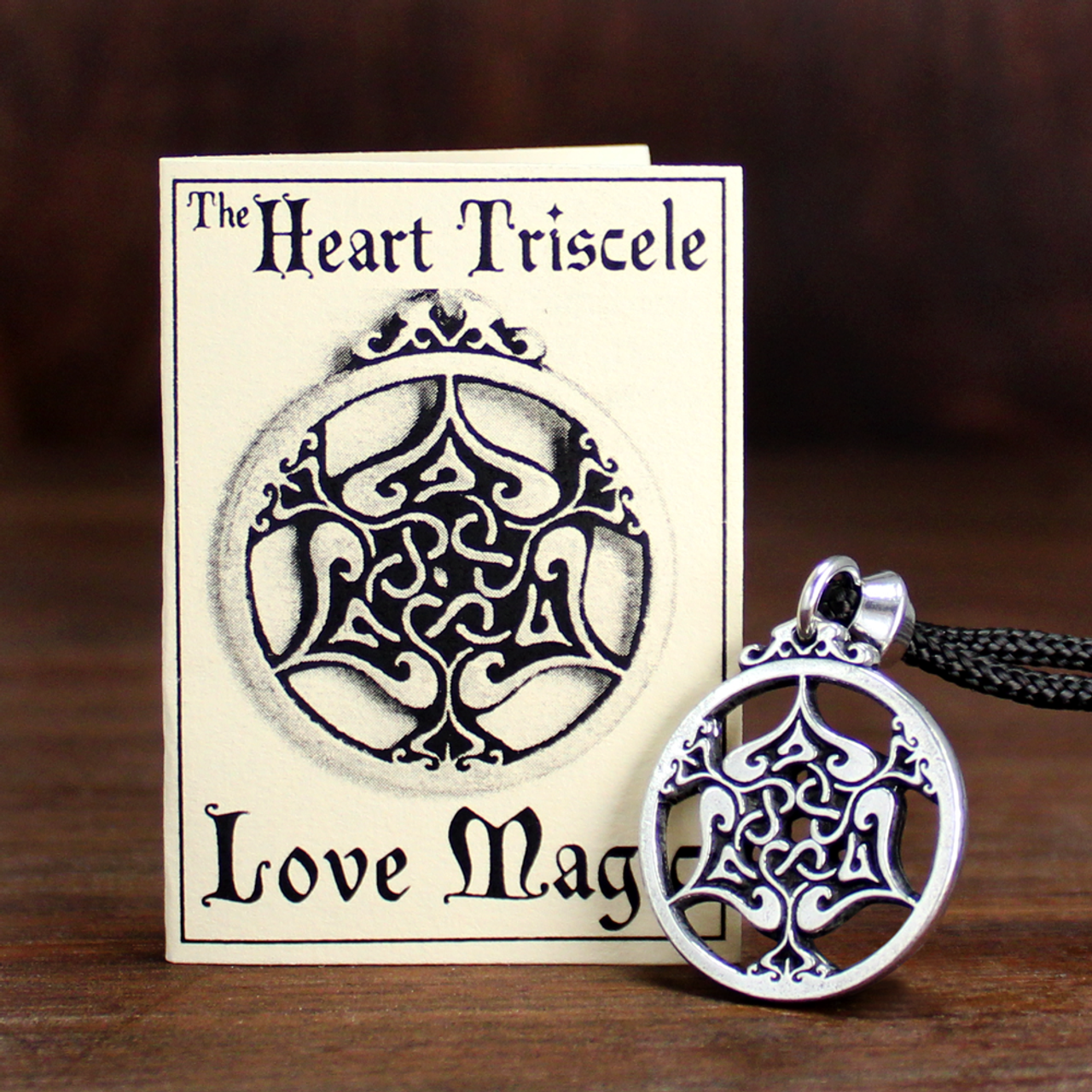 Pewter Heart Celtic Triscele Necklace