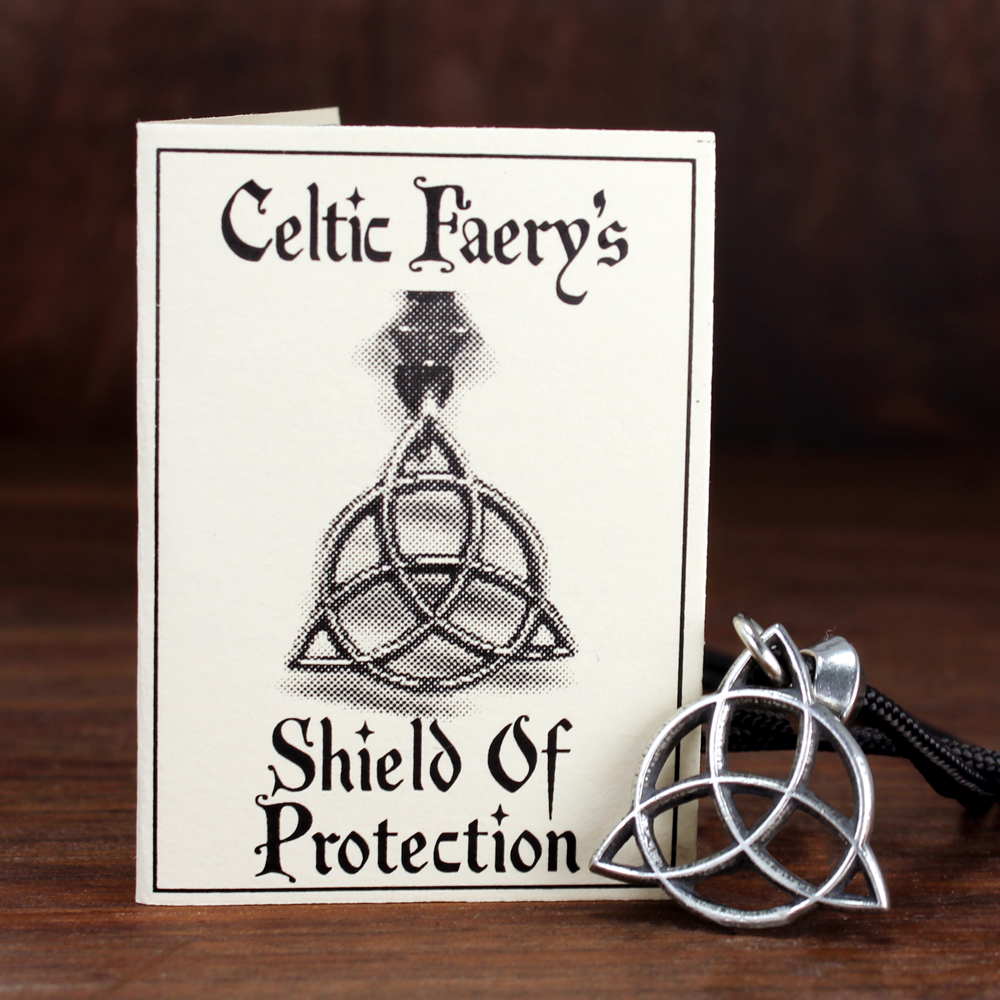 Pendentif Triquetra Celte En Acier Inoxydable Argenté Avec Cordon Cuir Et Mousqueton - Style Charmed
