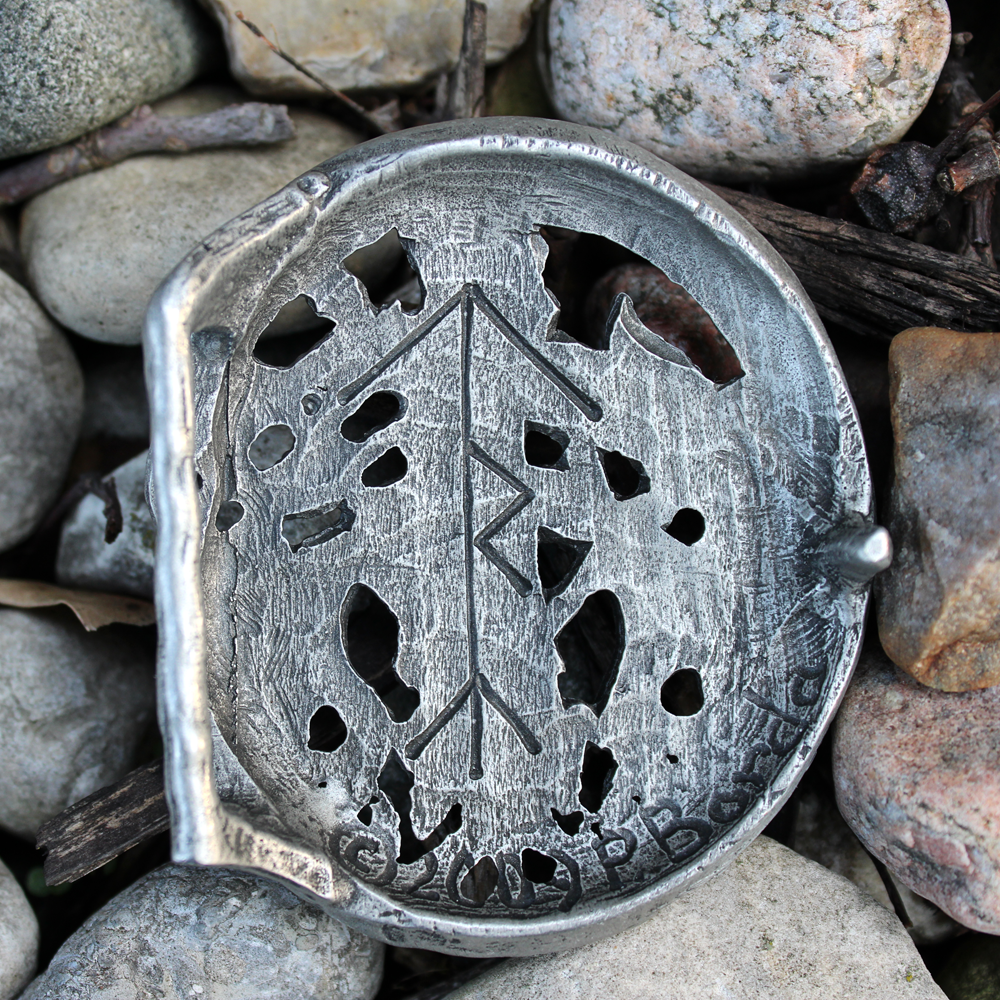 Tyr Belt Buckle | Paul Borda Pewter Art | Pagan Gift Idea