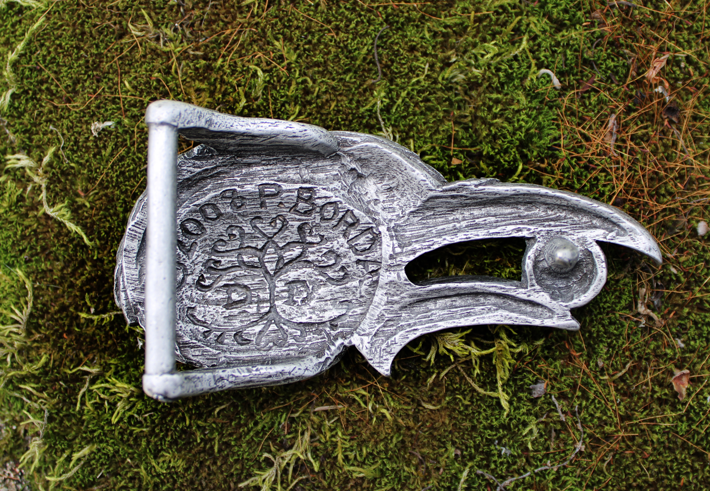 Pagan Raven Belt Buckle | Handcrafted Pewter | Father's Day Gift