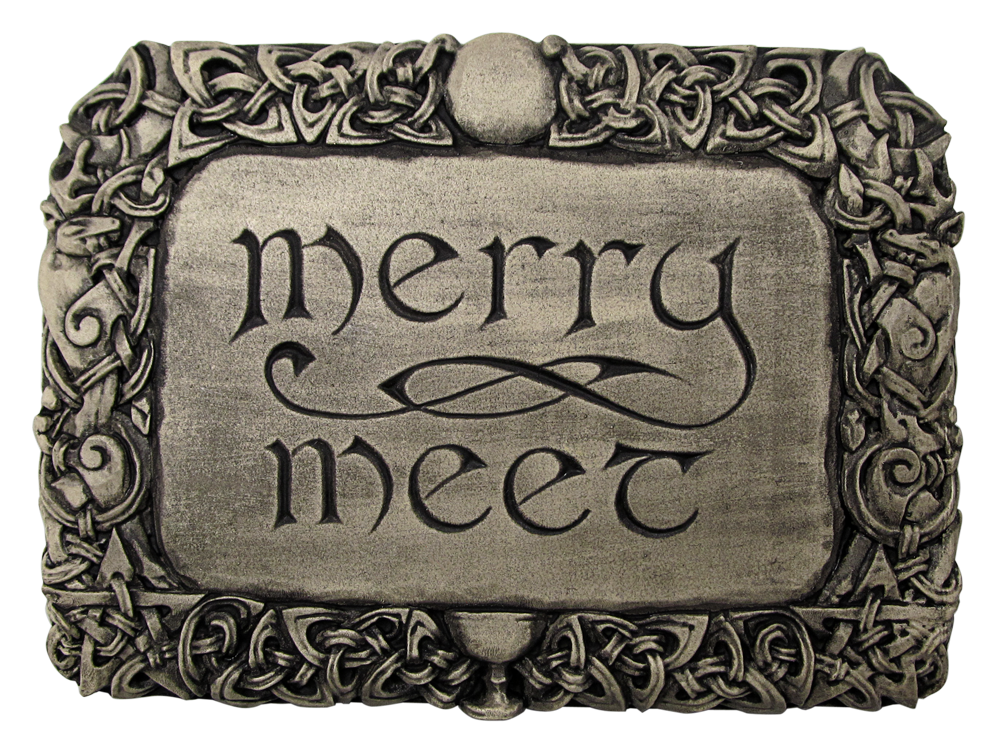 Merry Meet Wiccan Gift Witch Wall Decor Plaque