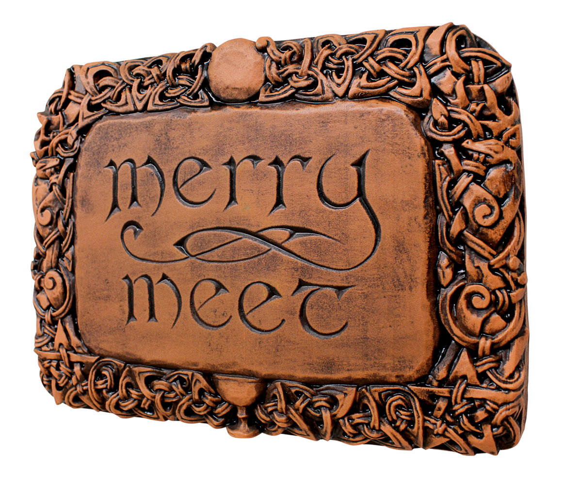 Merry Meet Wiccan Gift Witch Wall Decor Plaque