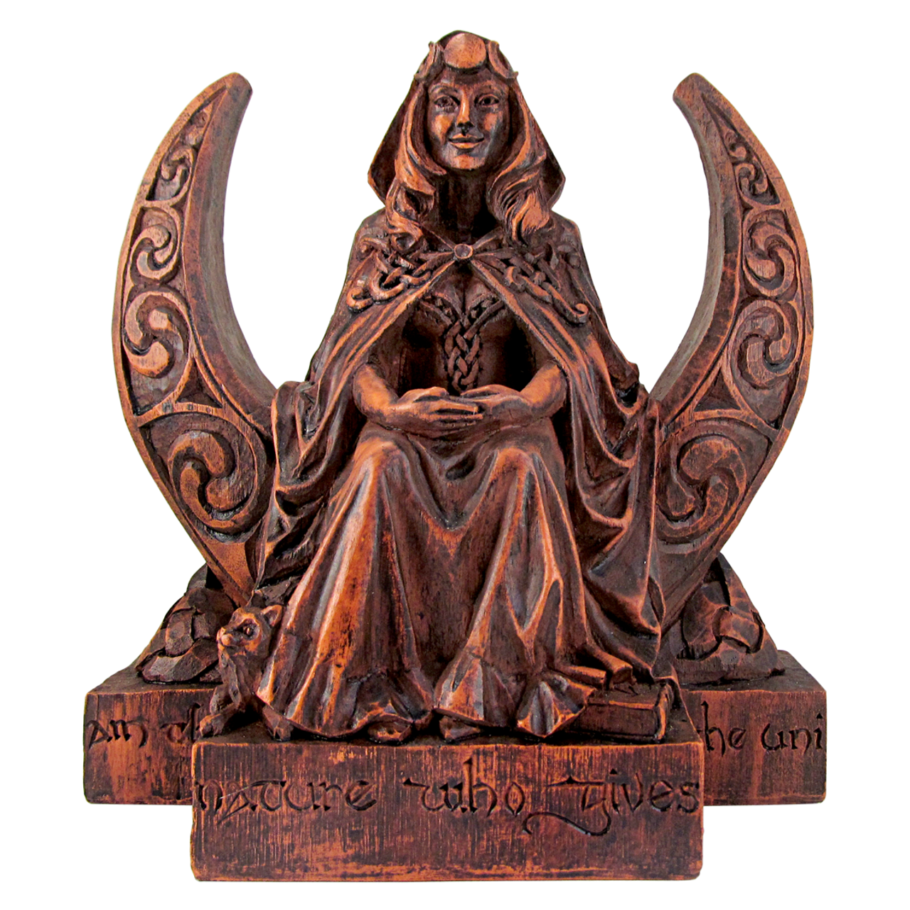 Moon Goddess Altar Statue Wiccan Spiritual Supplies and Ritual Tools  (wood)
