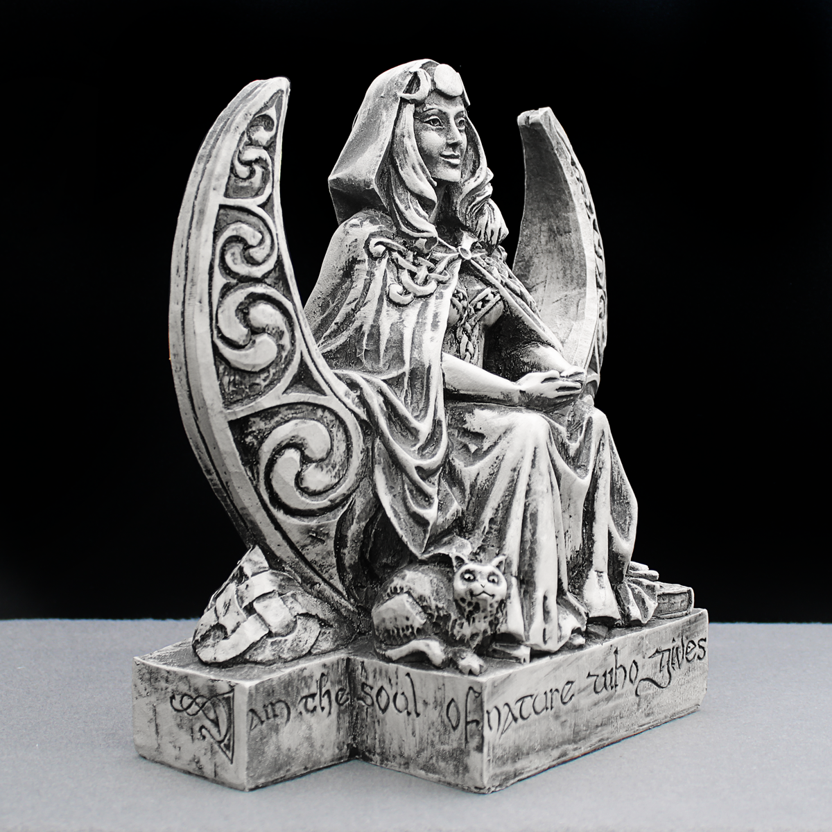 Moon Goddess Altar Statue Wiccan Spiritual Supplies and Ritual Tools (Right)
