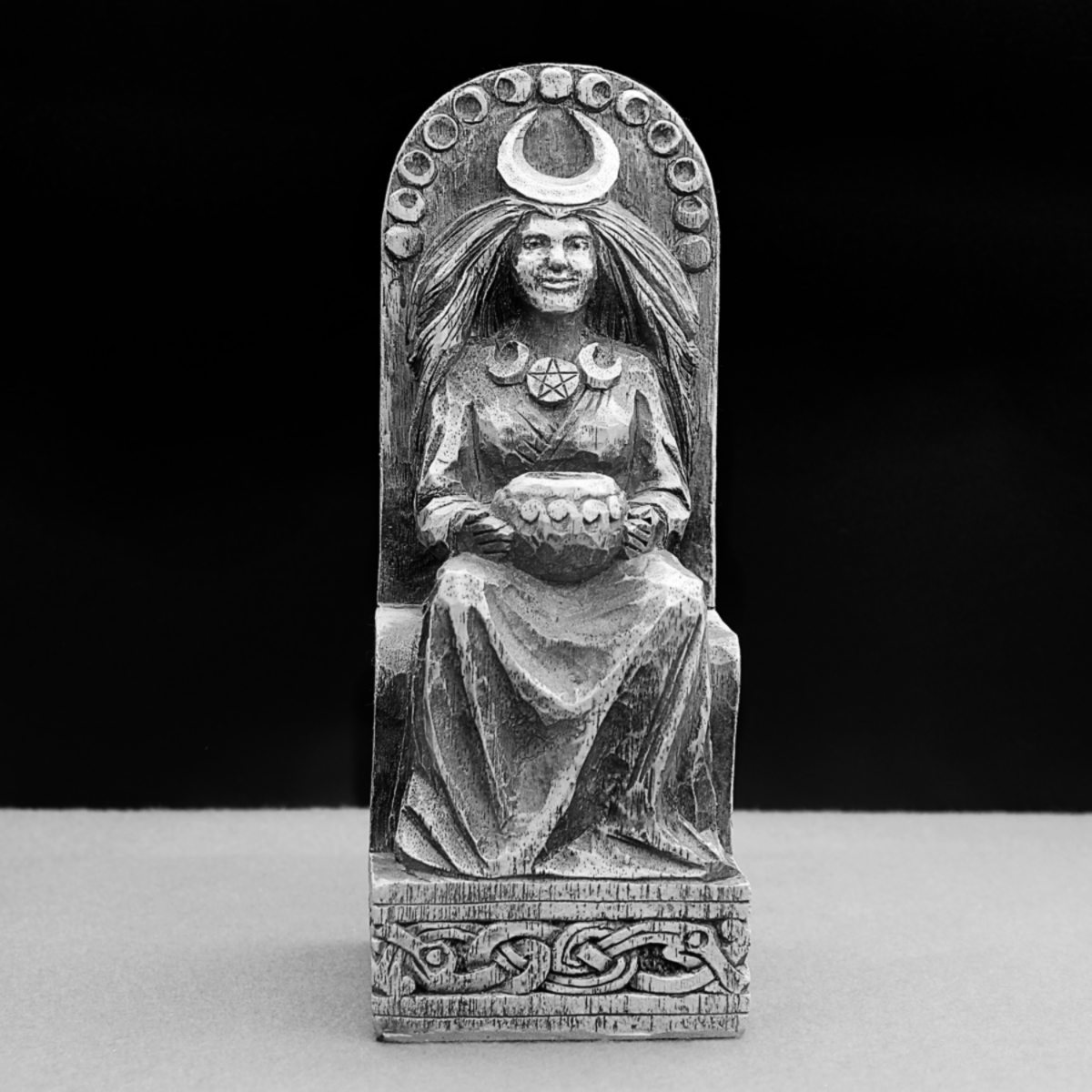 Seated Stone Goddess Altar Statue | Ritual Supplies | Wiccan Supplies | Magical Tools | 13 Moons