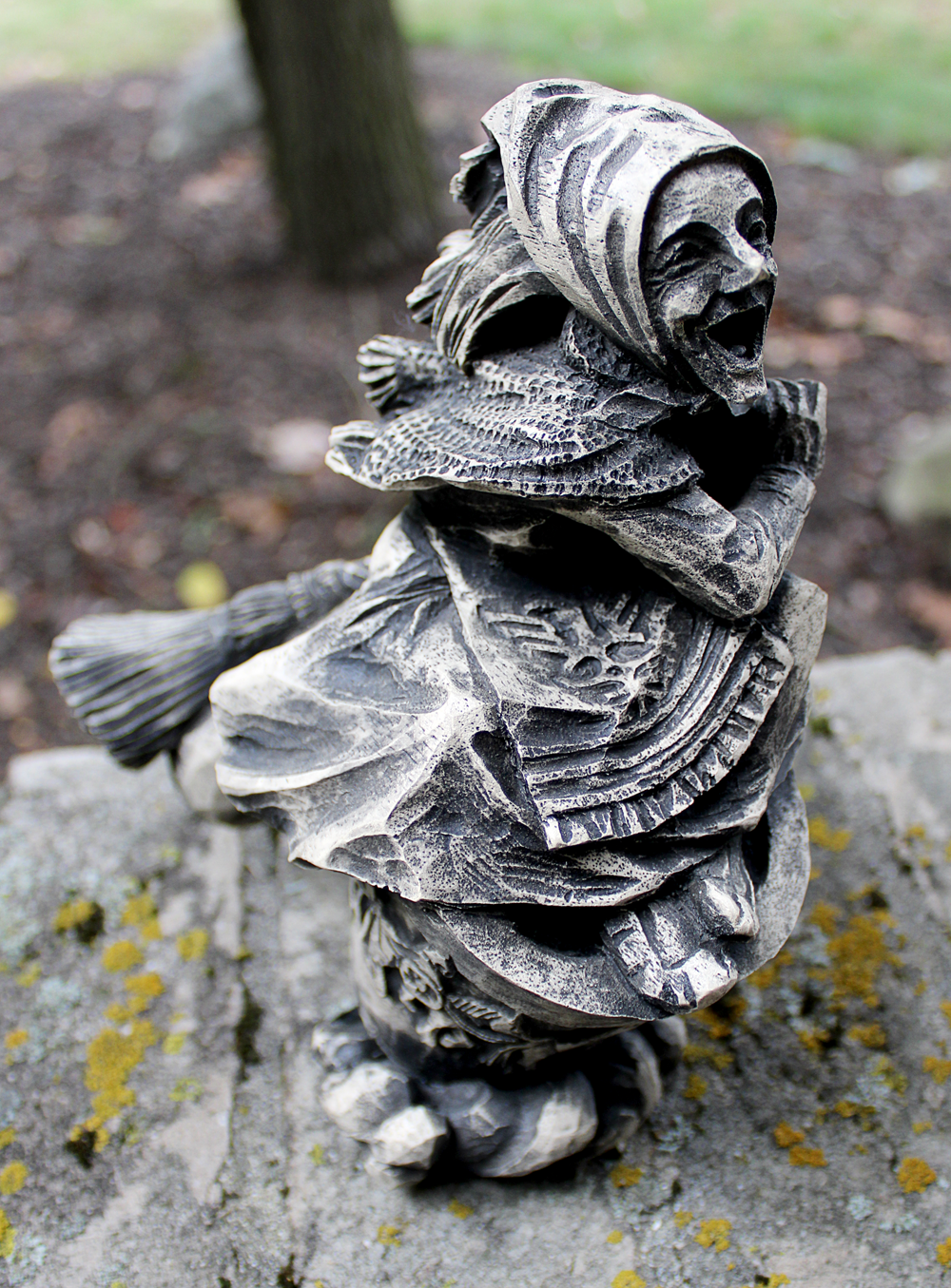 Baba Yaga Crone | Witch Statue | Samhain decoration | Wiccan home Decor | Pagan Statue & Gift | Natural Light