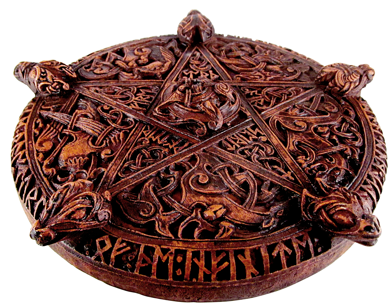 Large Knotwork Pentacle Plaque | Wiccan & Pagan altar tile  | Wiccan Gifts & Decor - Altar supplies & Samhain decorations