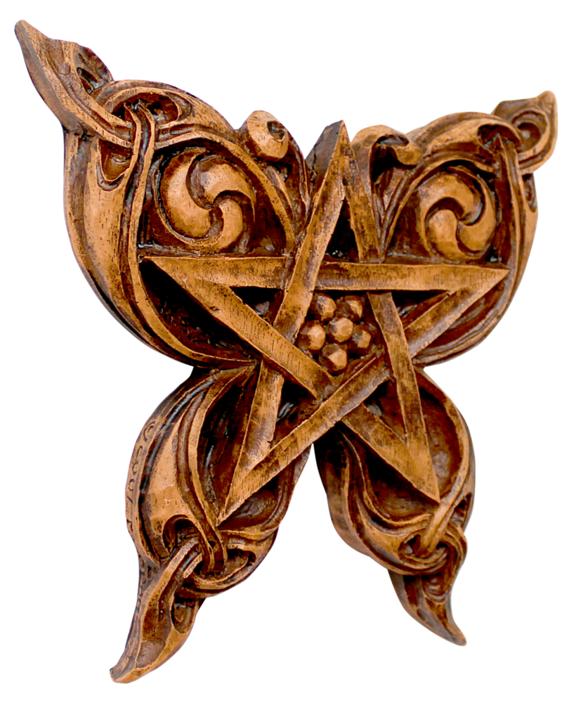 Butterfly Pentagram Pentacle Plaque