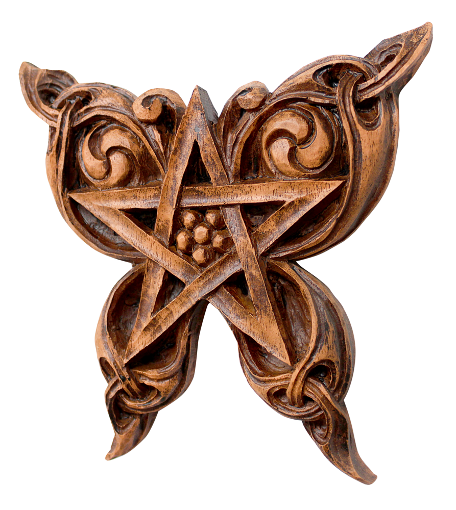 Butterfly Pentagram Pentacle Plaque