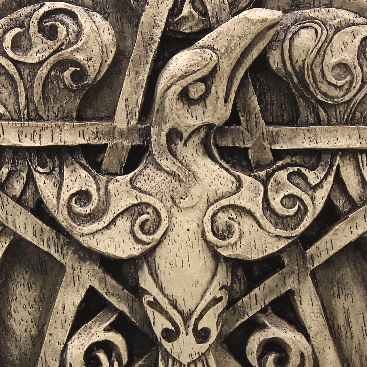 Crescent Raven Pentacle Plaque | witch wall decor | Wiccan & Pagan altar tile  | Wiccan Gifts & Decor - Altar supplies & Samhain decorations