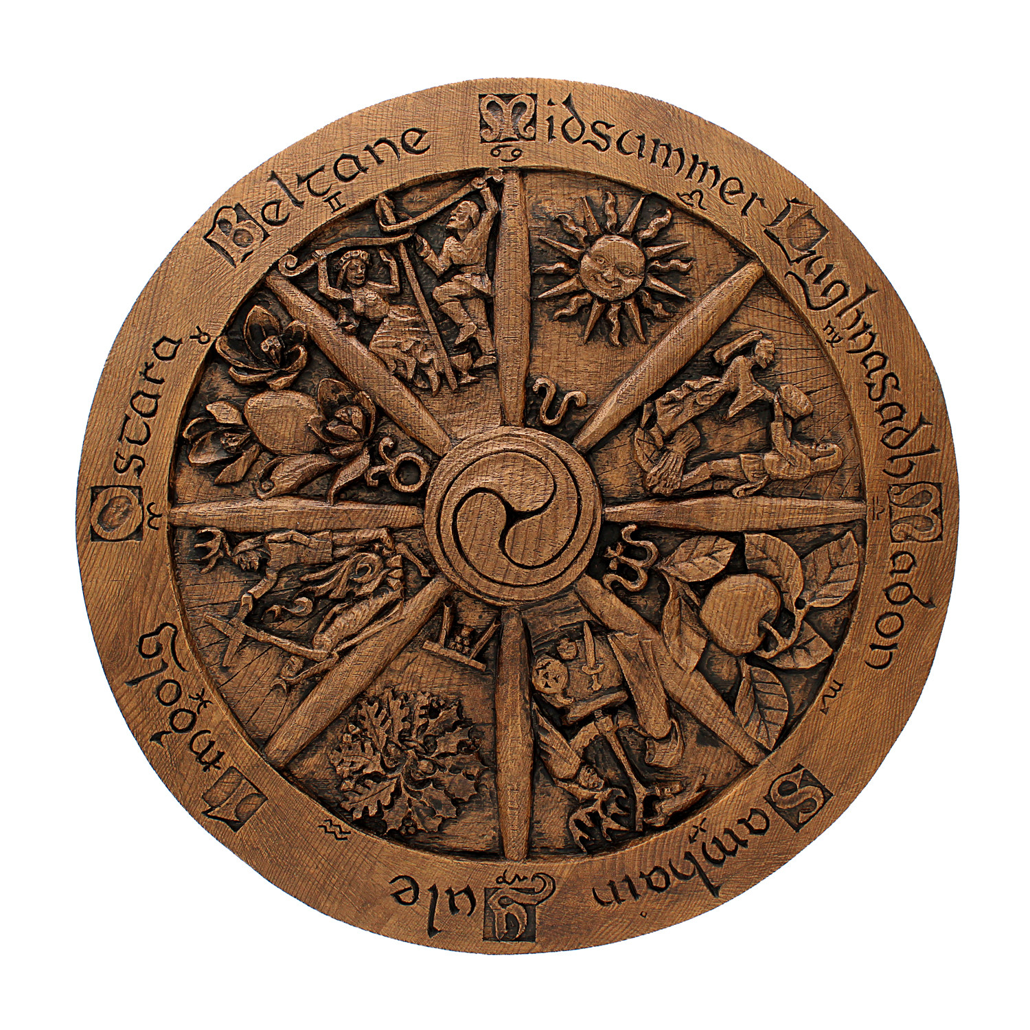 Wheel of the Year Plaque | Witch Wall Decor | 11.5 inch