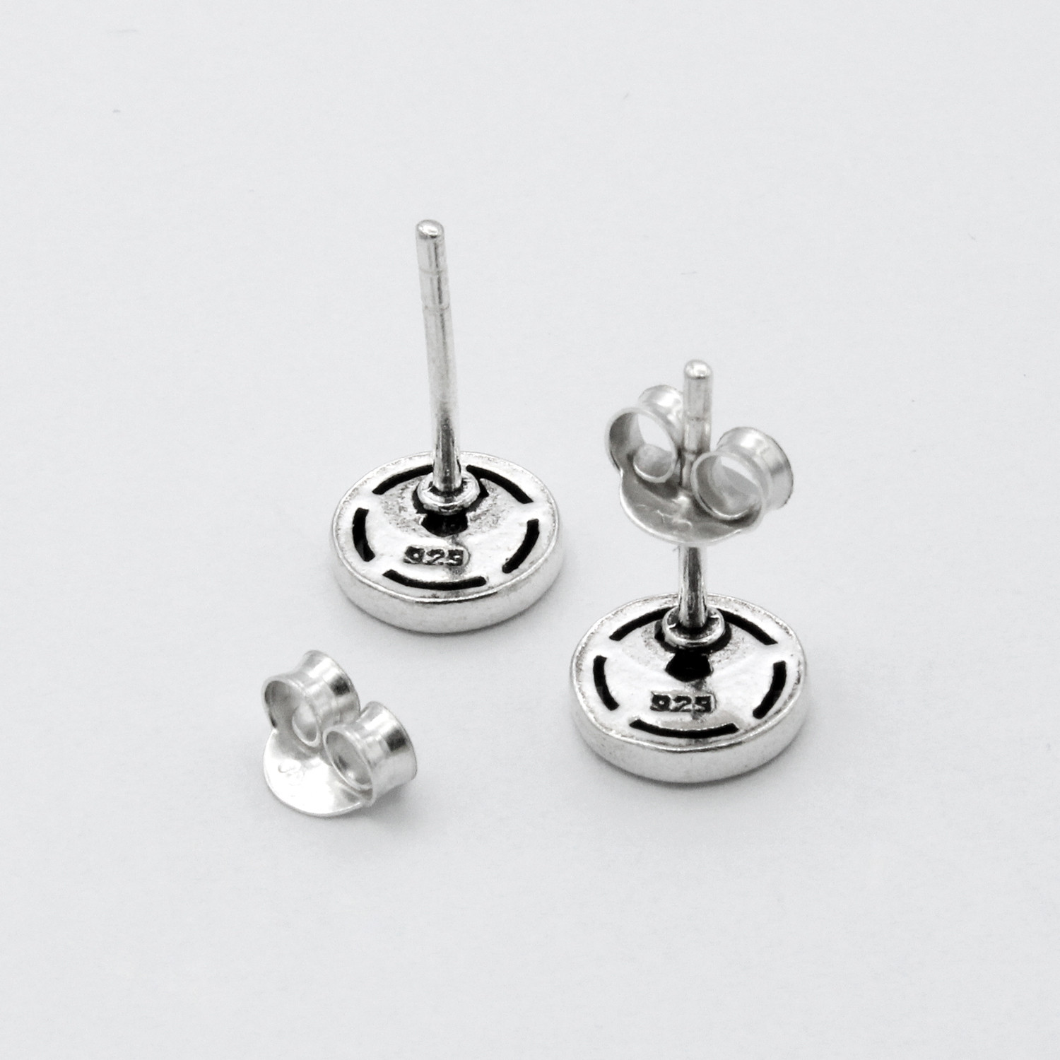 Pentacle Earrings: Everyday pagan jewelry featuring a sterling silver interlocking moon and star