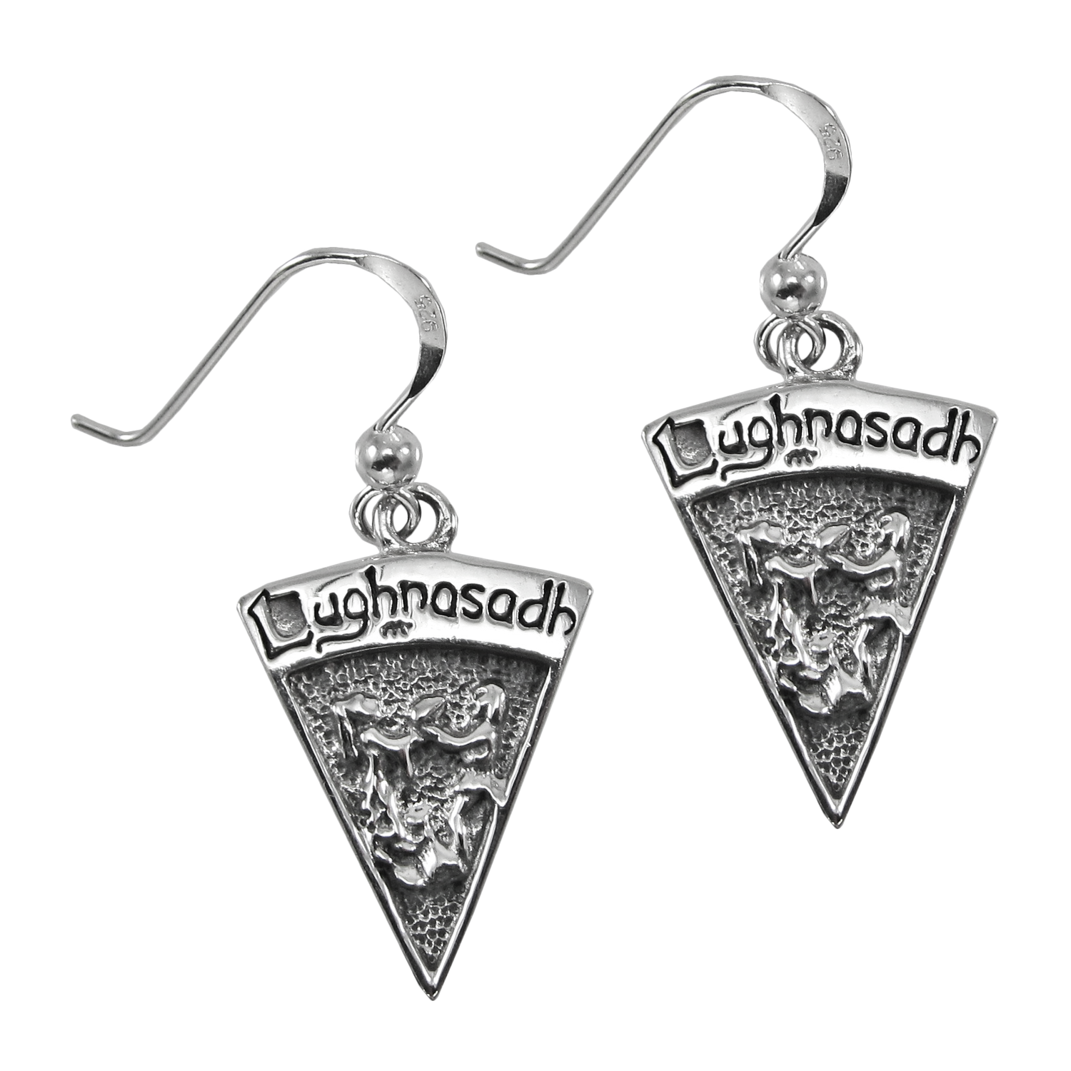 The Witches Wheel of the Year Pagan Jewelry Lughnasadh Earrings in Sterling Silver