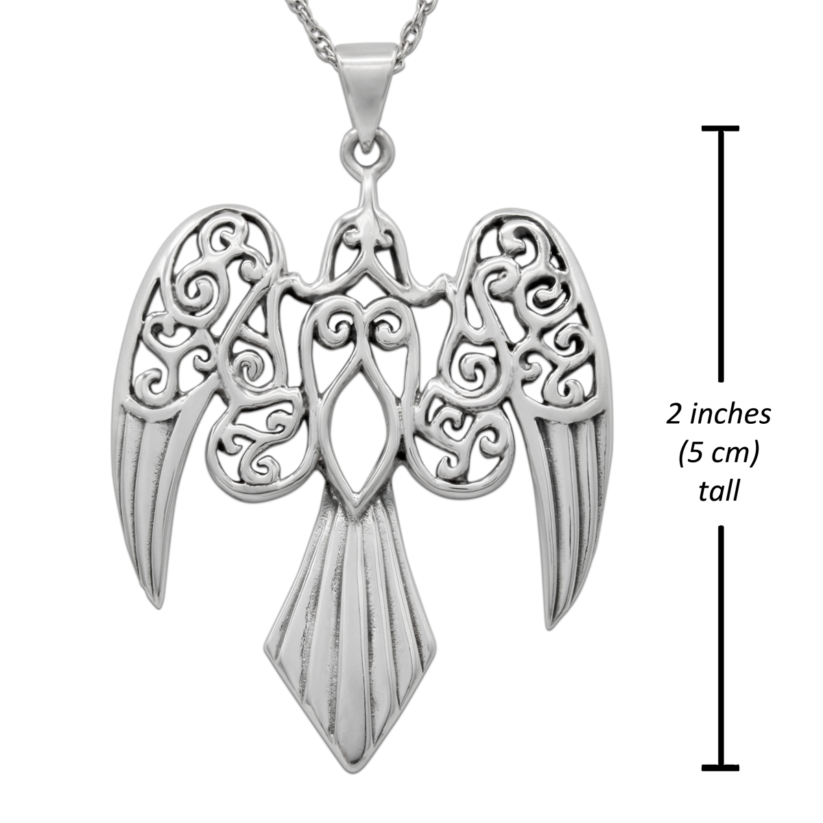 Wiccan Store & Pagan Jewelry : Sterling Silver Large Morrigan Raven Pendant