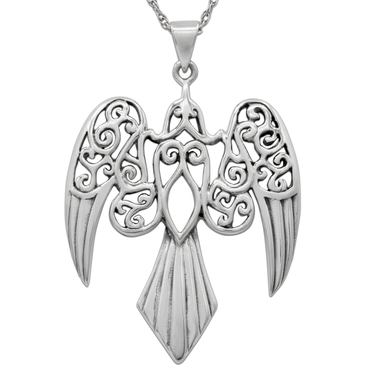 Wiccan Store & Pagan Jewelry : Sterling Silver Large Morrigan Raven Pendant