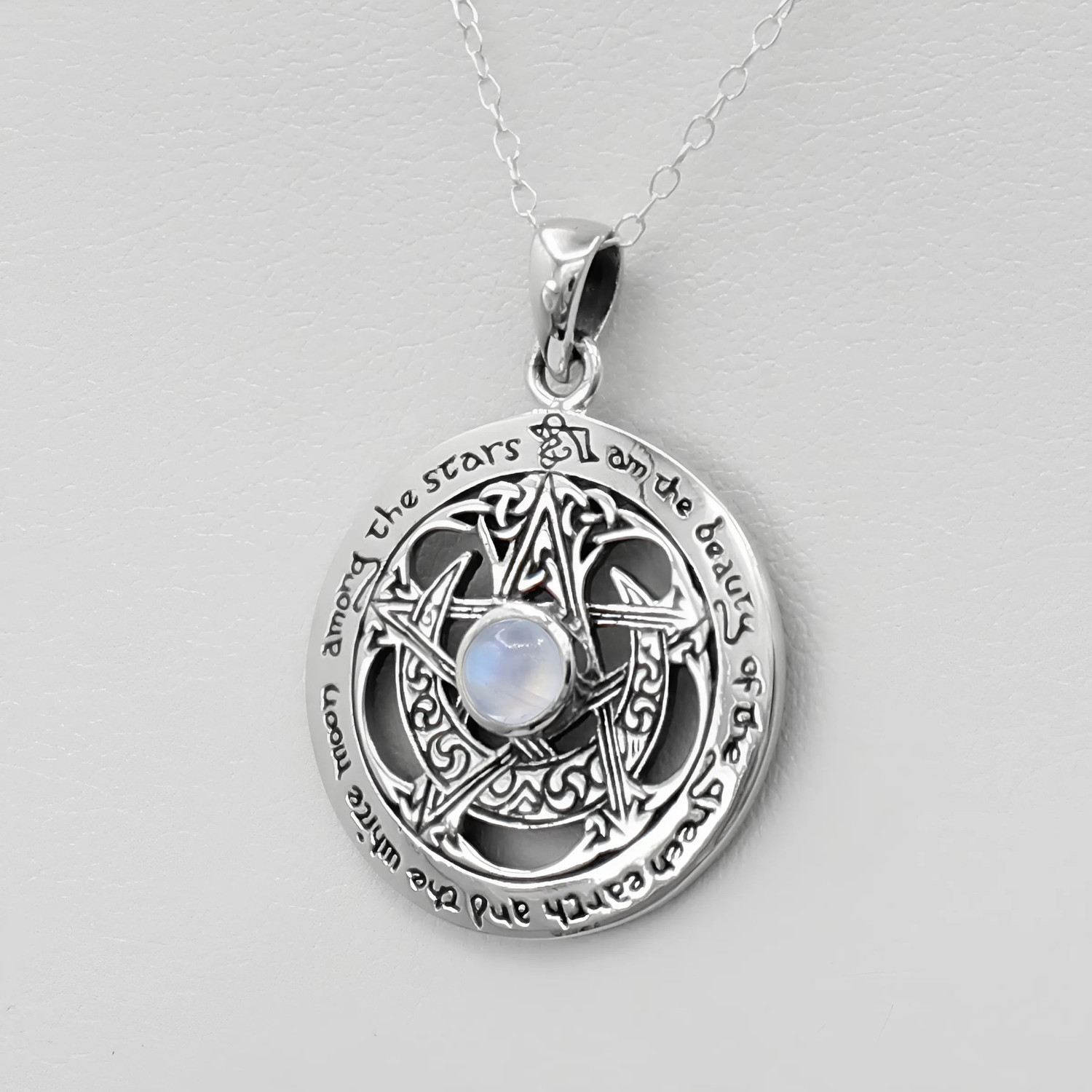 Wiccan Store & Pagan Pentacle Jewelry : Moon Goddess Pentagram 