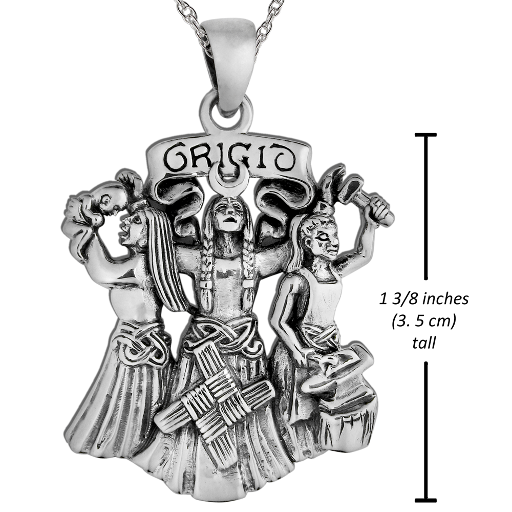 Celtic Pagan jewelry design : Sterling Silver Brigid Pendant