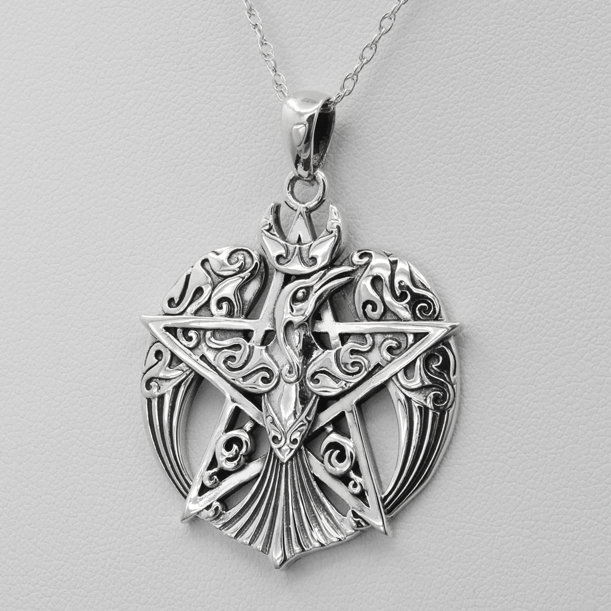 Raven Pentacle and Pentagram Pendant  | Wiccan Pagan Jewelry | Witchcraft  Necklace