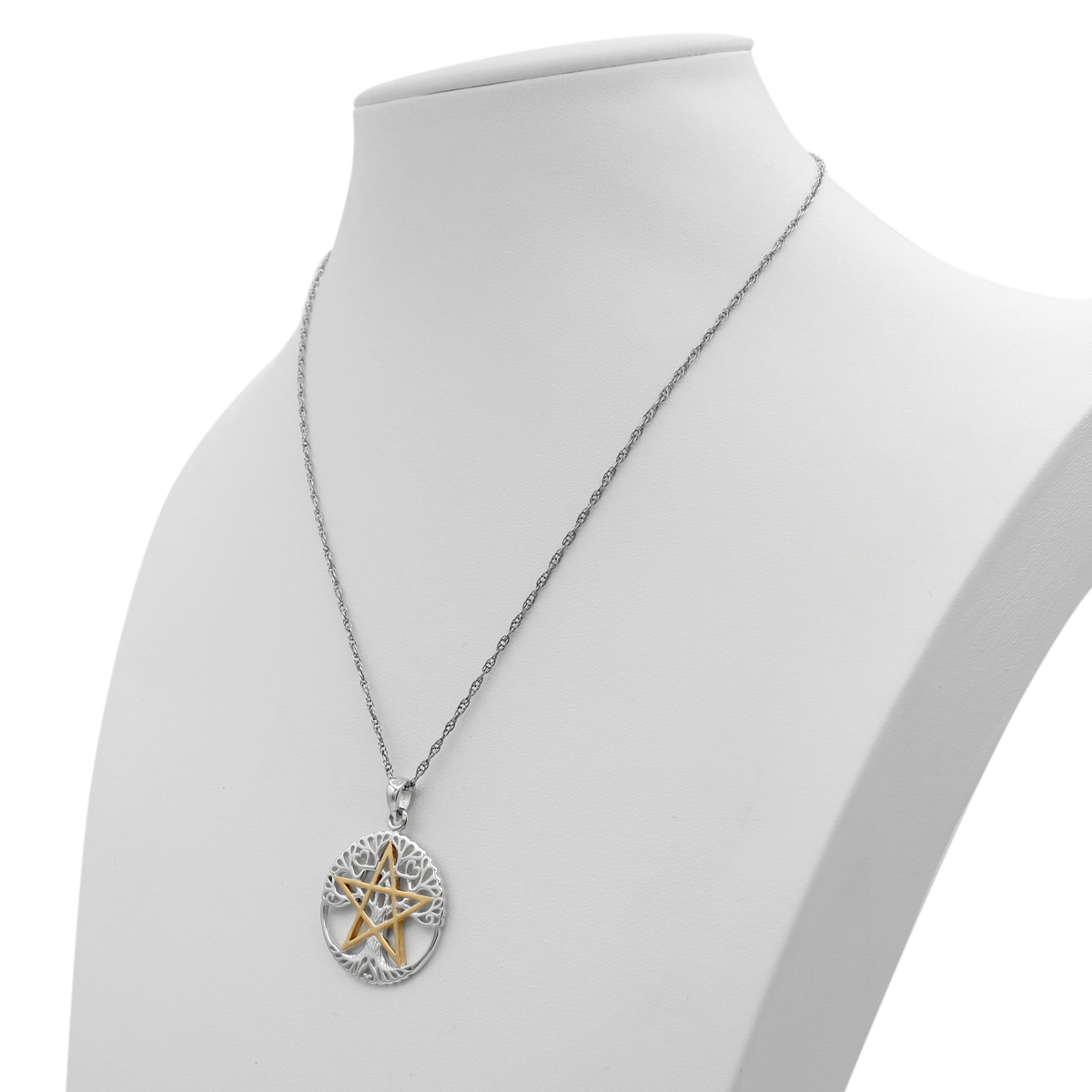 Wiccan Store & Pagan Jewelry Shop: Tree Pentacle Pentagram Pendant 