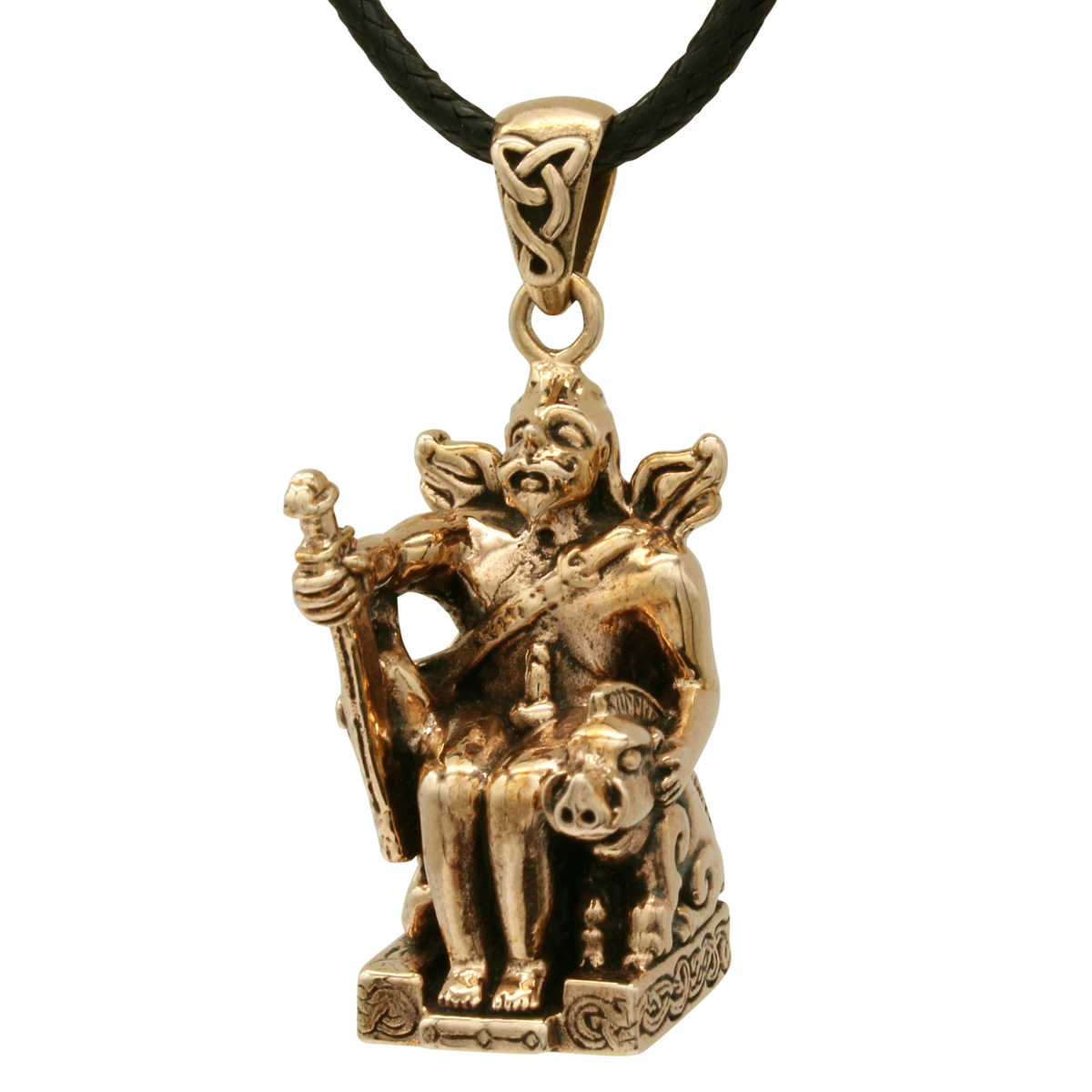 Bronze Norse Freyr God of Harvest Pendant