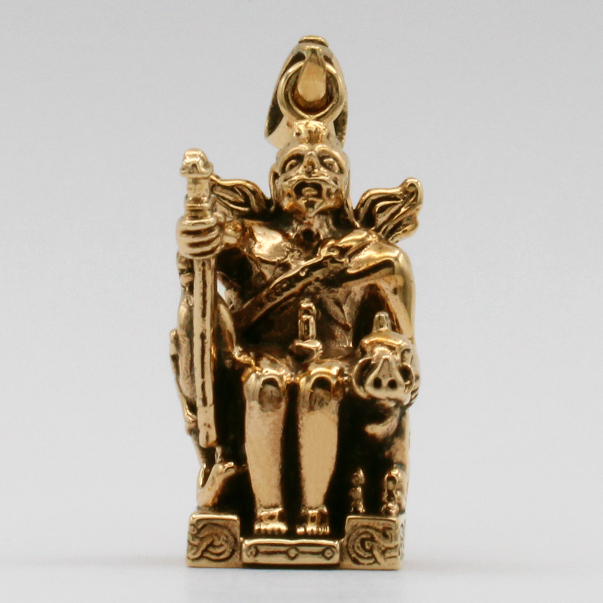 Bronze Norse Freyr God of Harvest Pendant