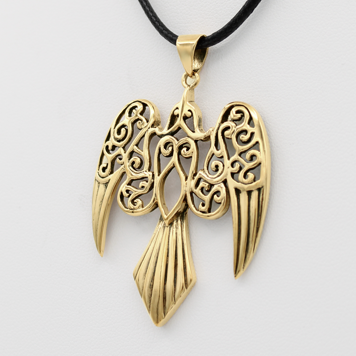 Bronze Necklace | Celtic Morrigan | Goddess of Samhain | Raven Pendant |