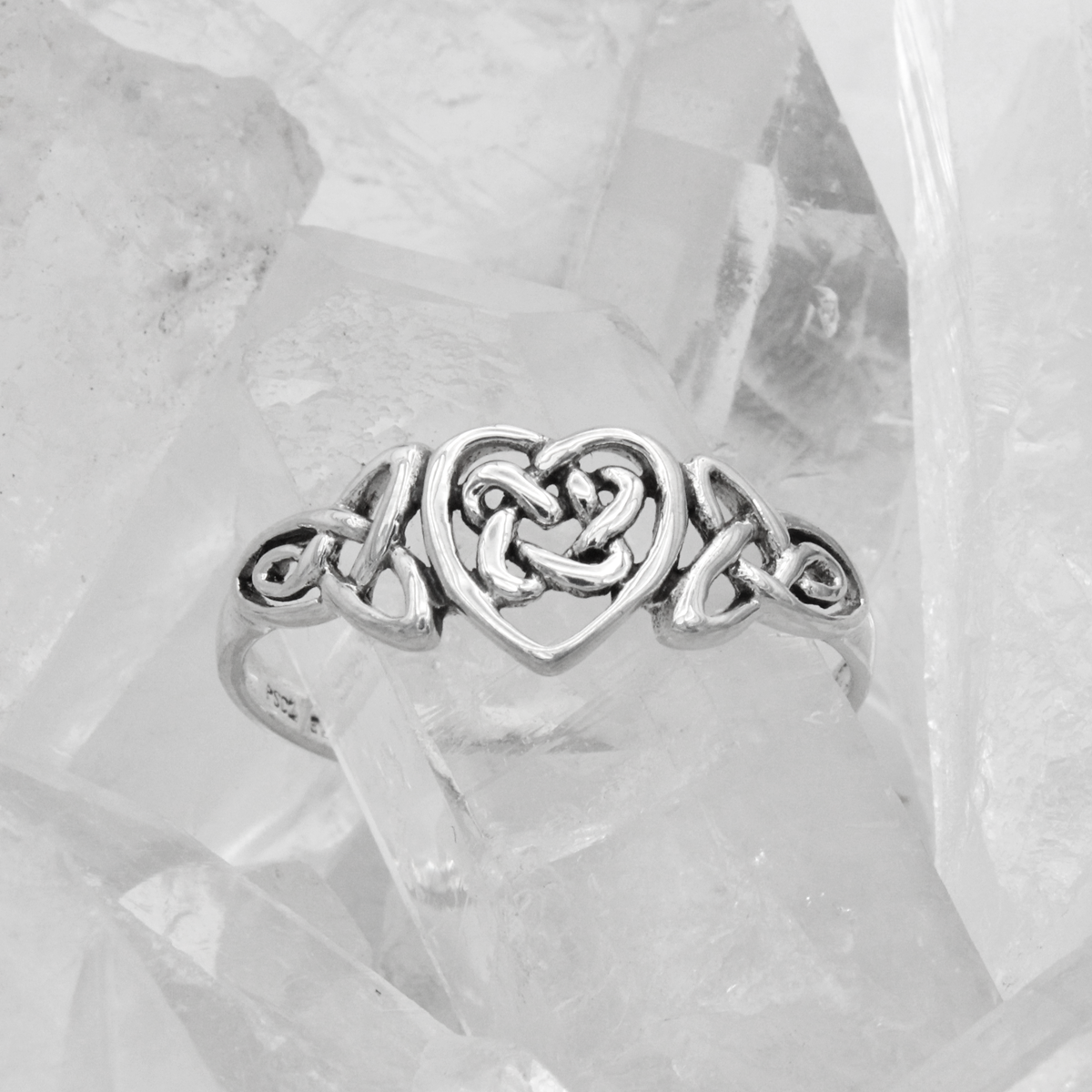 Hidden Pentacle Heart Ring Sterling Silver Witchcraft Ring