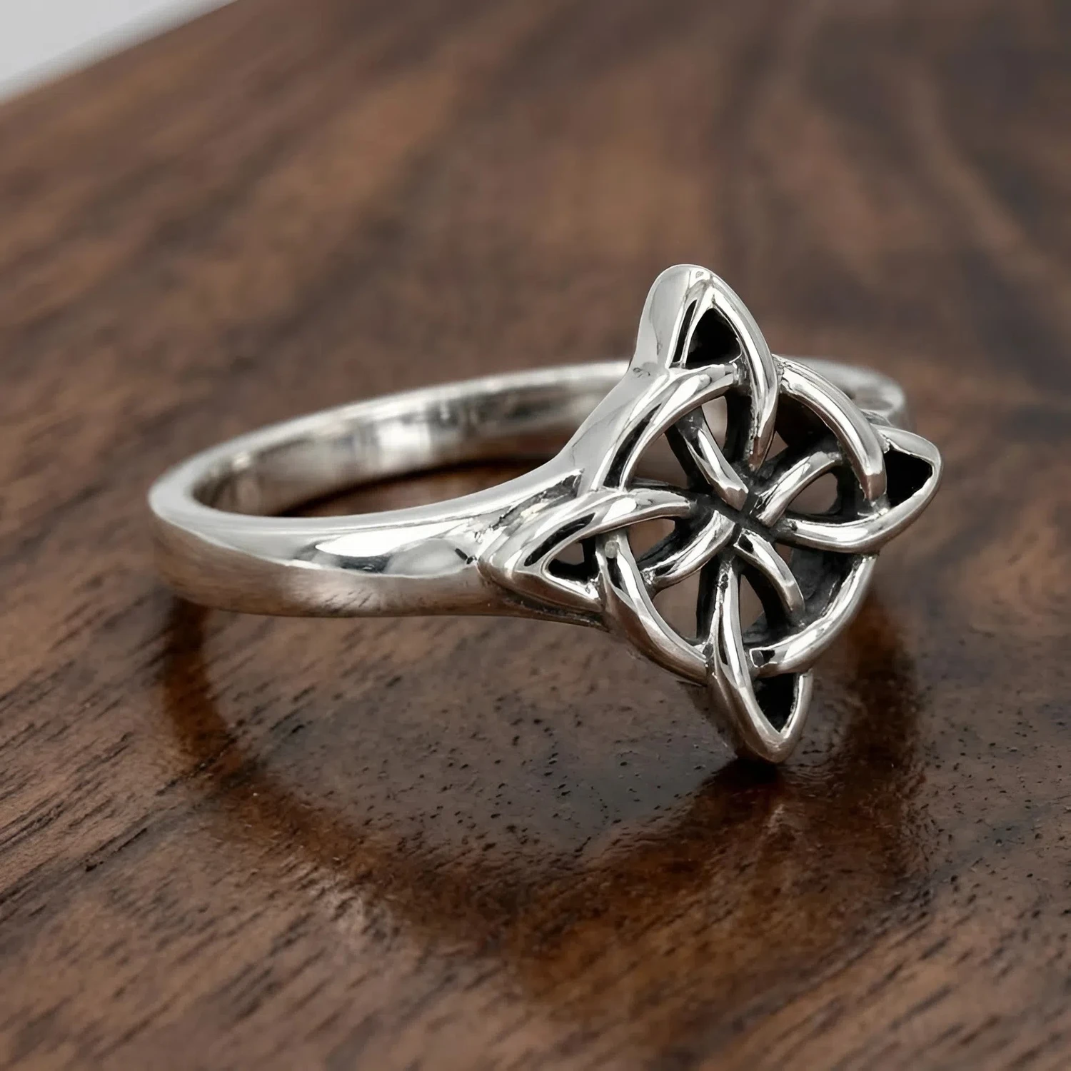 Sterling Silver Witches Knot Ring - .925 Witchcraft Protection Jewelry