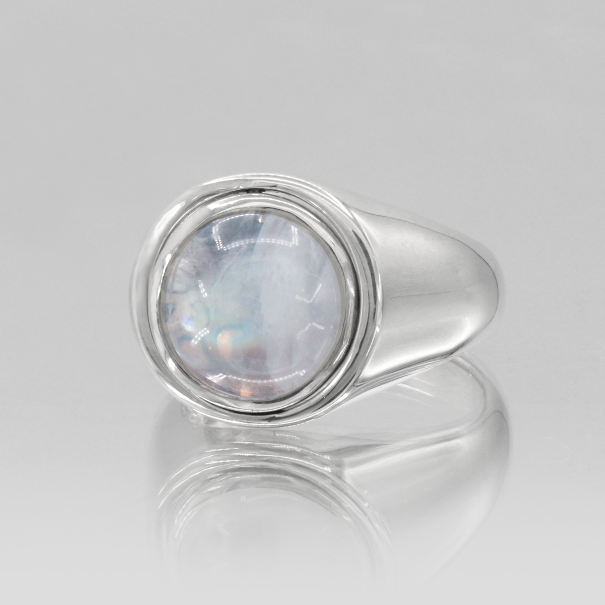 Dual-Sided Crescent Moon Witch Ring | Wiccan Gift & Fidget Ring