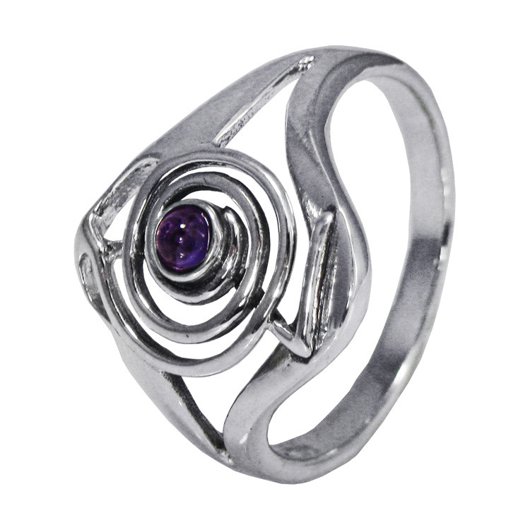 Amethyst Cho Ku Rei Reiki Ring | Sterling Silver | Wiccan Gift