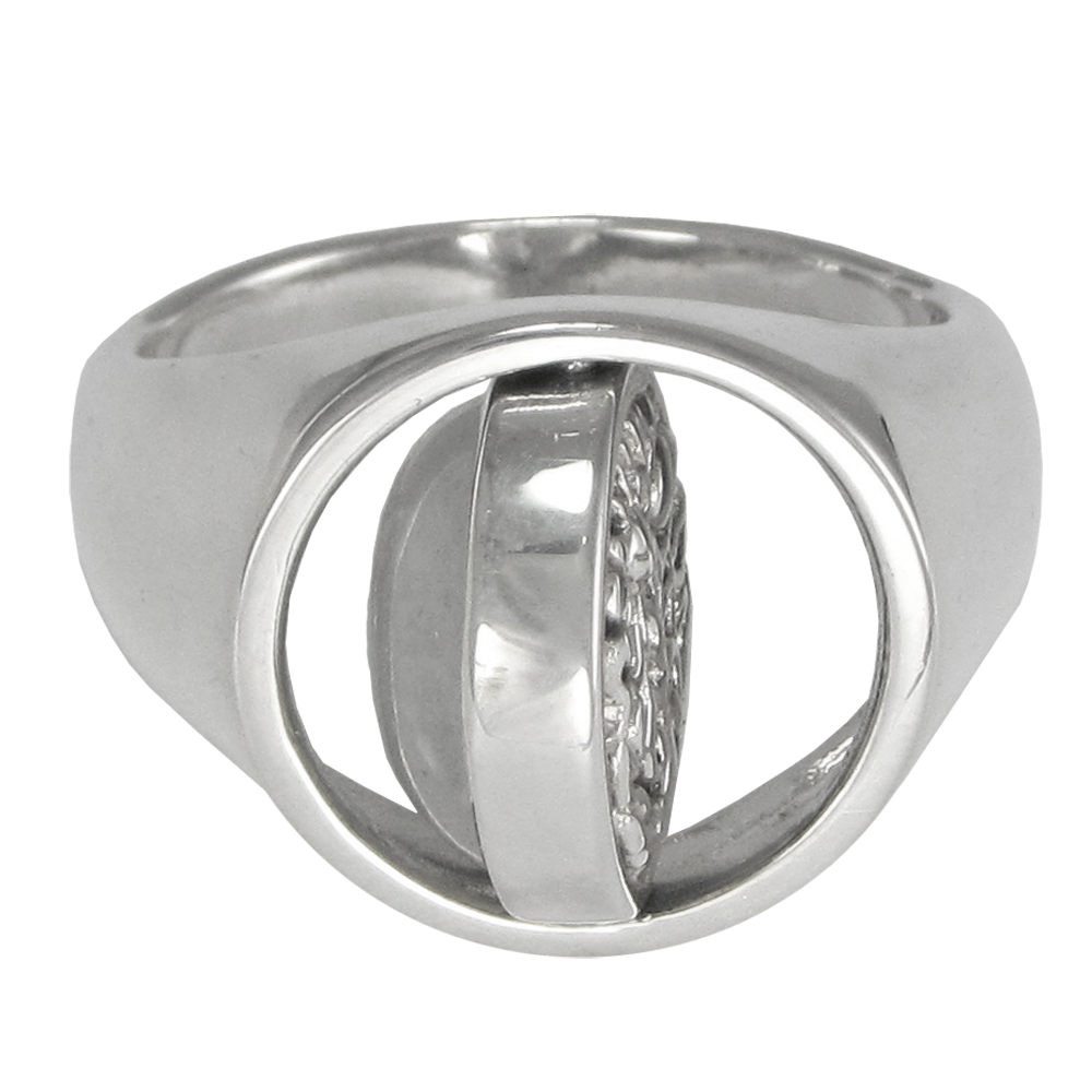 Pagan Jewelry: Tree of Life & Moonstone Flip Ring | Wiccan Gift