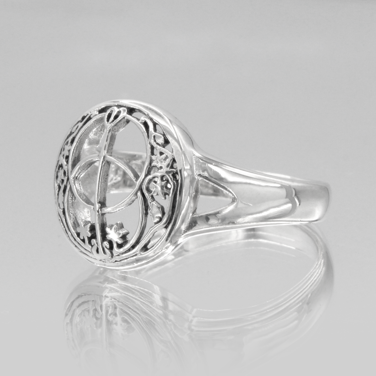 Chalice Well Goddess Ring | Sterling Silver
