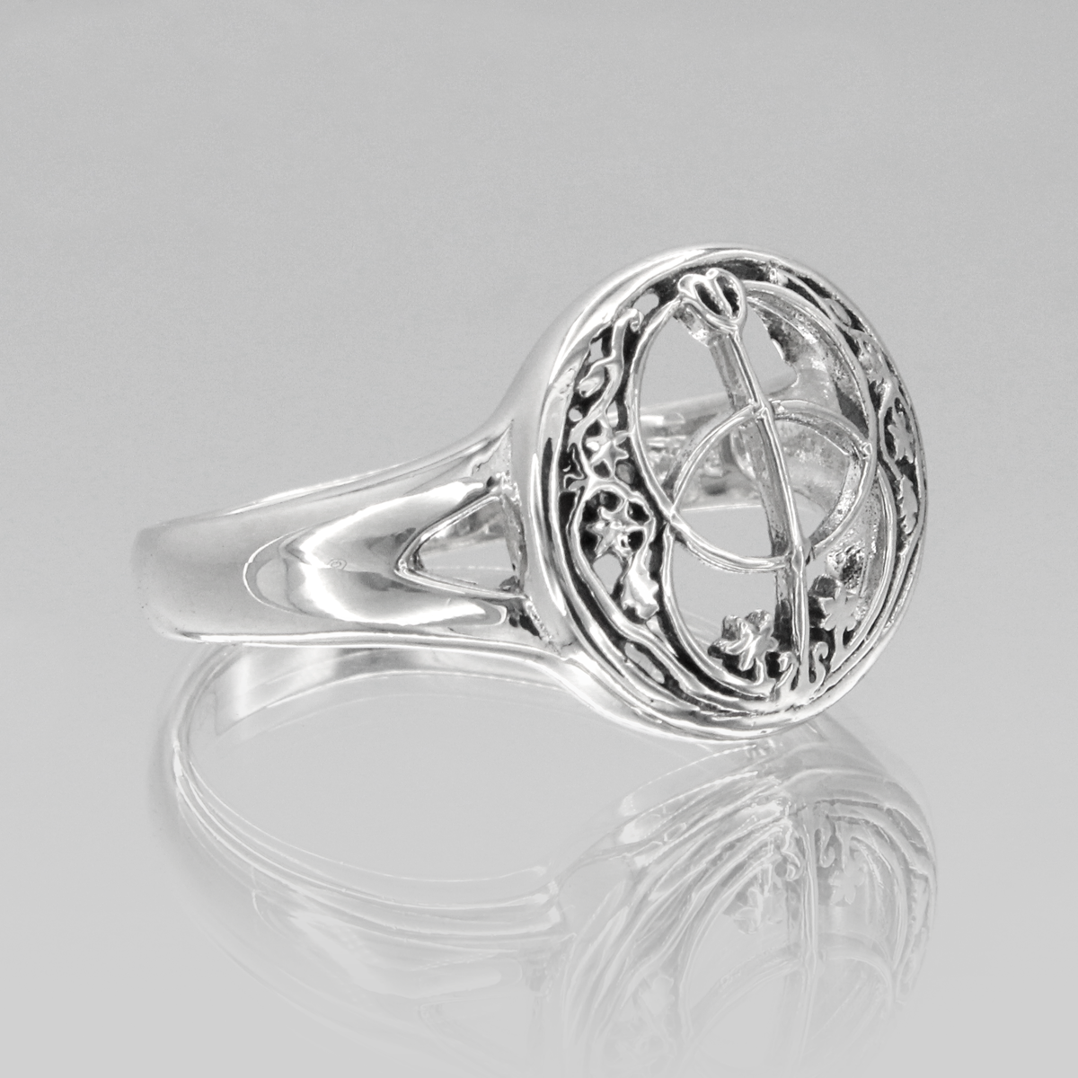 Chalice Well Goddess Ring | Sterling Silver
