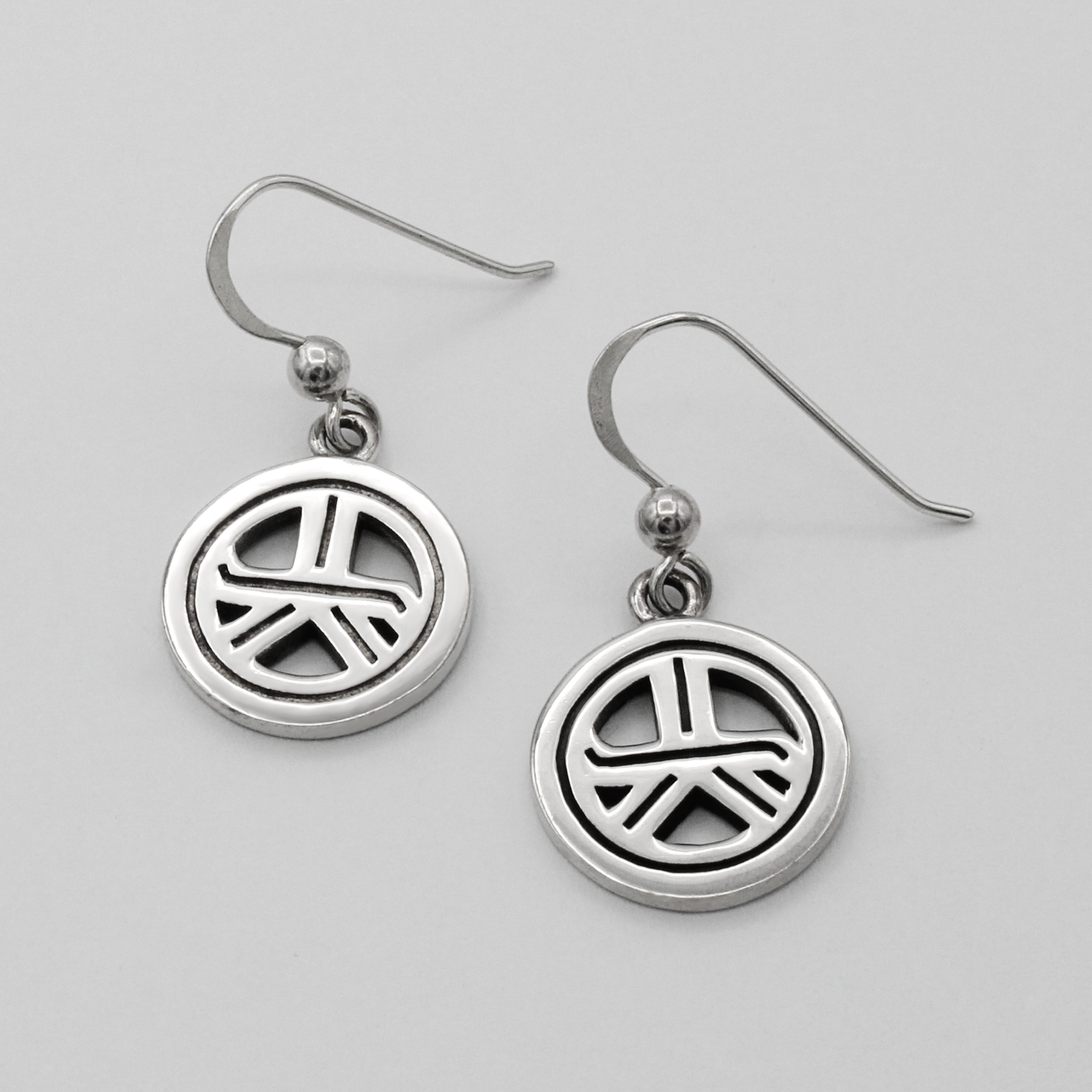 Silver Tam A Ra Sha Earrings Representing Grounding and Energy Balancing