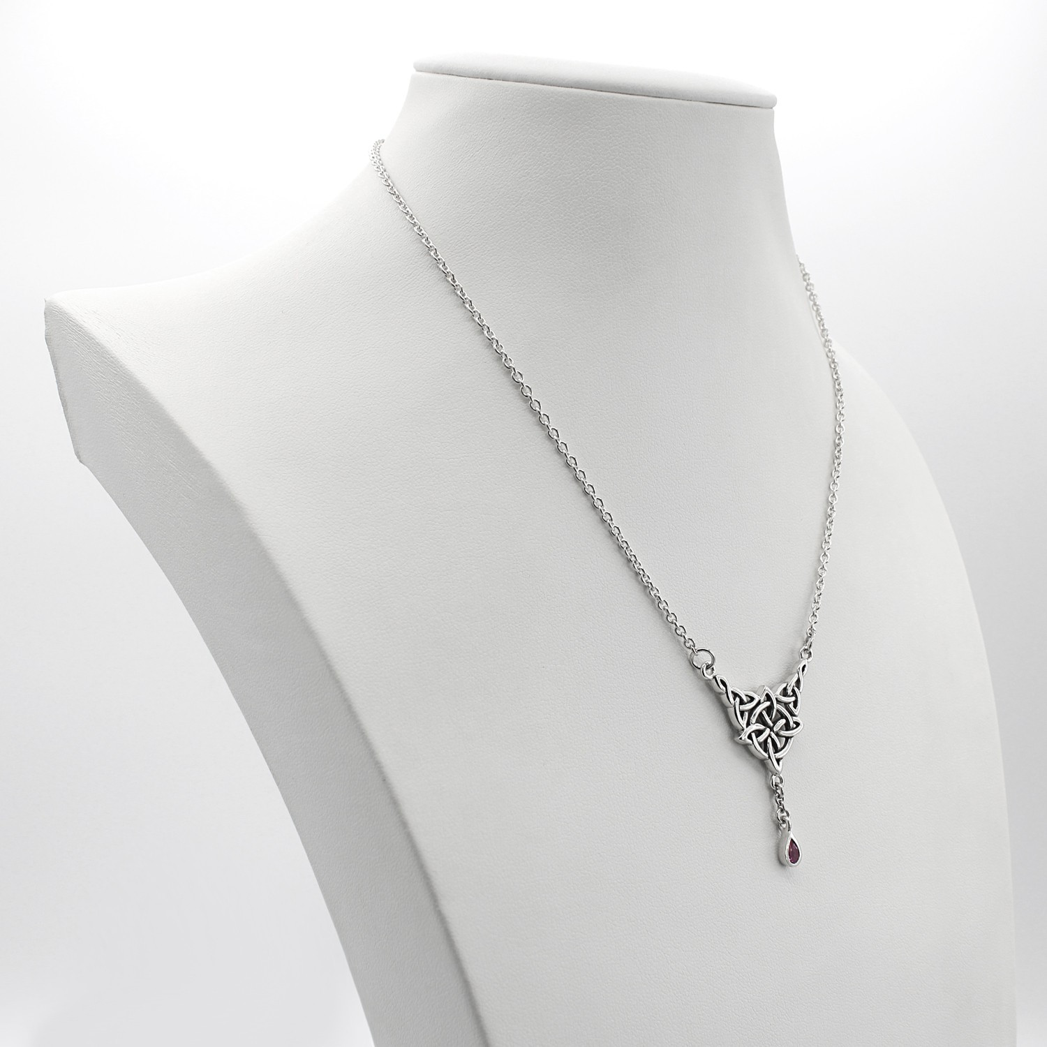 Premium .925 Silver Witches Knot Natural Amethyst Witchy Necklace