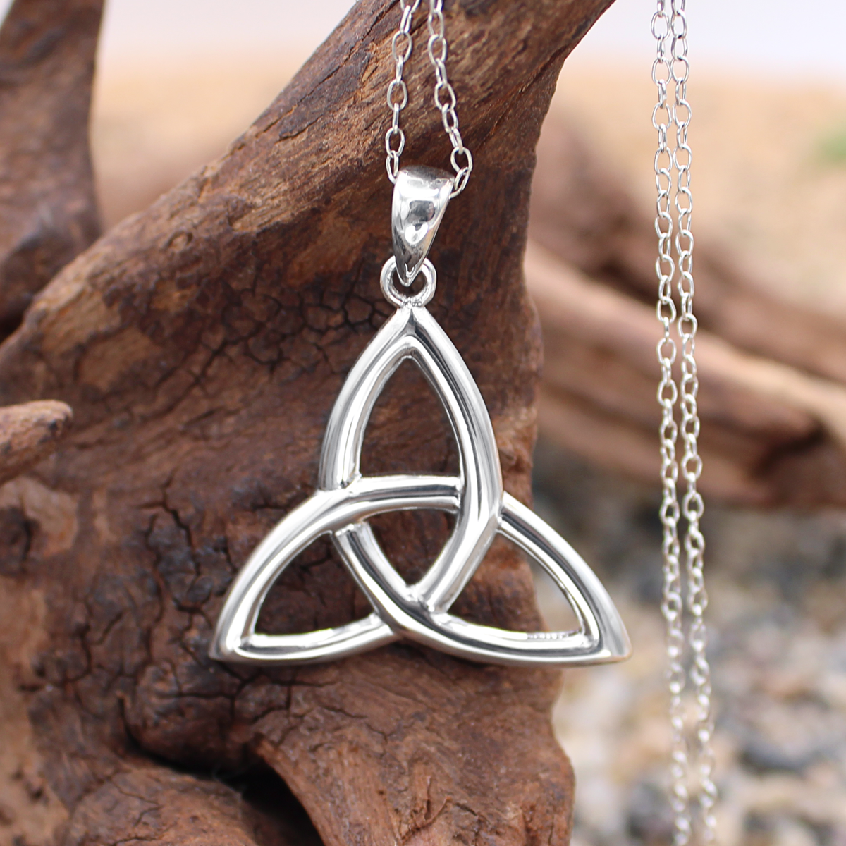 Triquetra Pendant Witch Jewelry Spiritual Pagan Necklace Esoteric Celtic Symbol Wicca Charm
