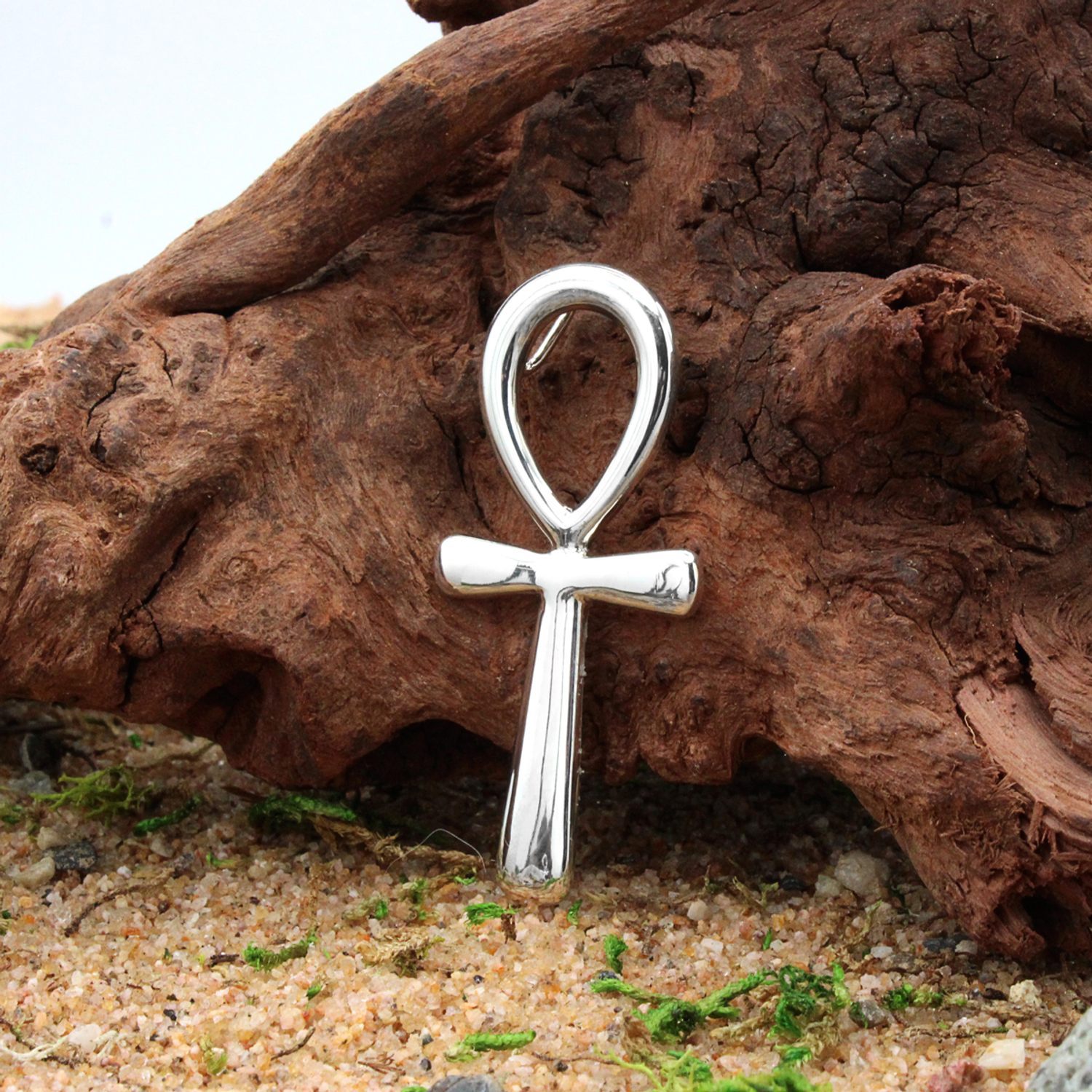 Sterling Silver Egyptian Ankh Symbol Necklace Kemetic Jewelry