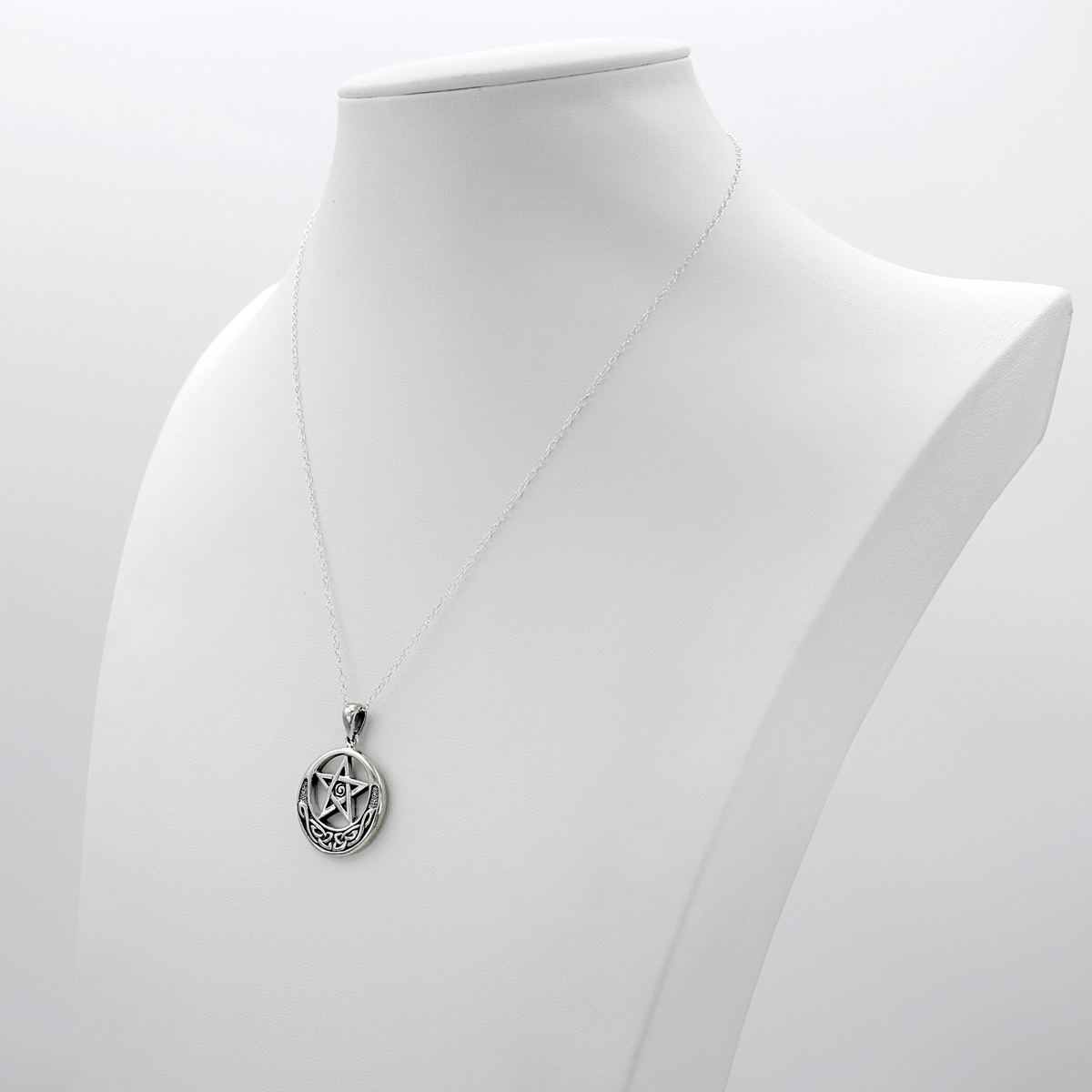 Celtic Knot Pentacle Necklace Pagan Jewelry Witch Star Amulet Wicca Charm