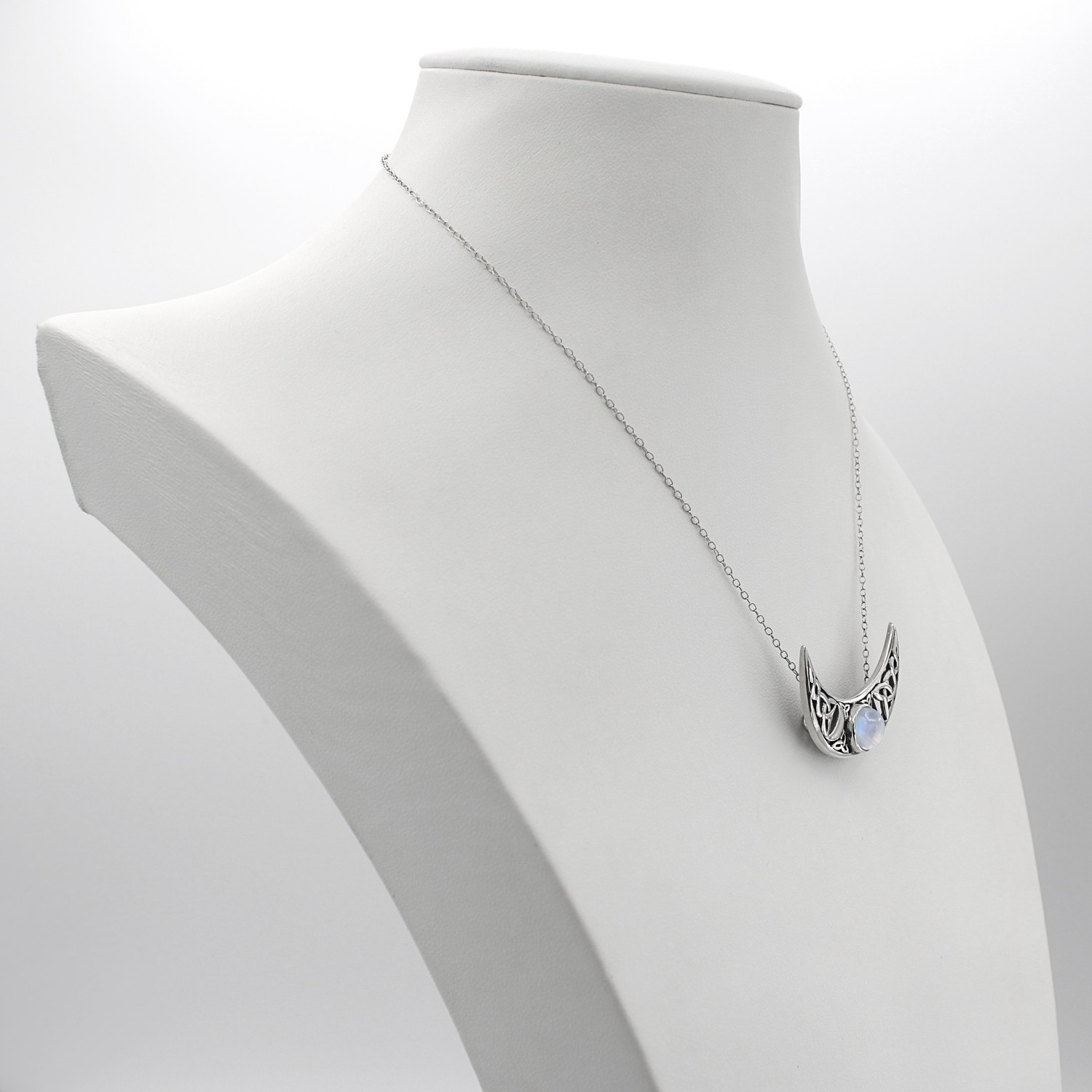 Sterling Silver Wiccan Triple Goddess Moon Phase Amulet