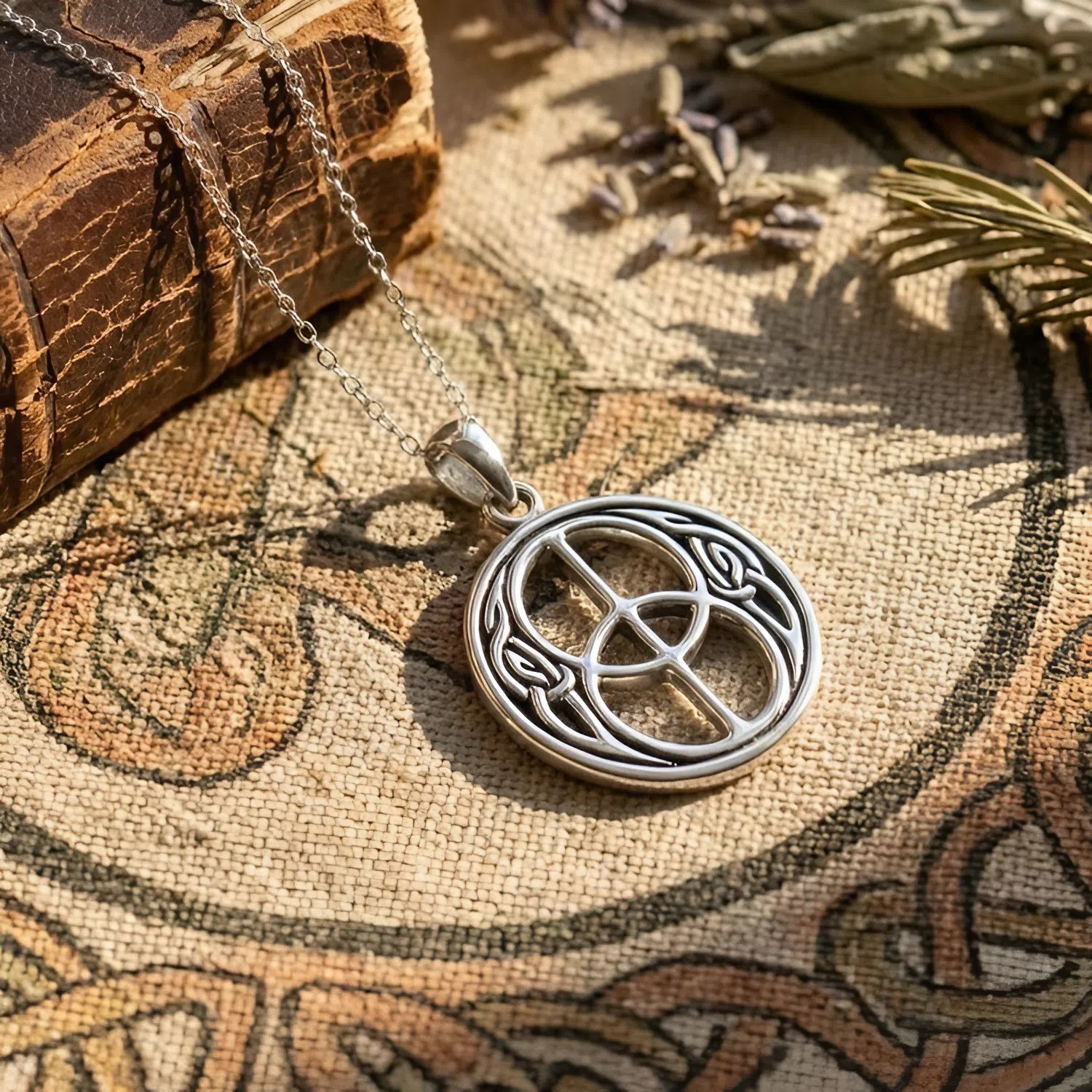 Chalice Well Pendant - Sterling Silver Sacred Symbol