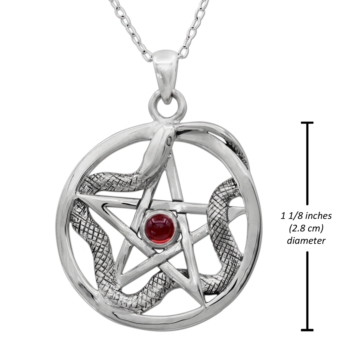 Ouroboros Snake Pentacle Necklace