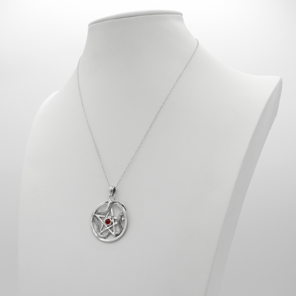 Ouroboros Snake Pentacle Necklace