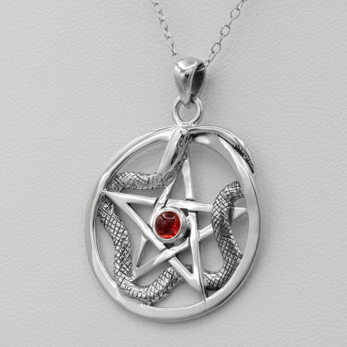 Ouroboros Snake Pentacle Necklace