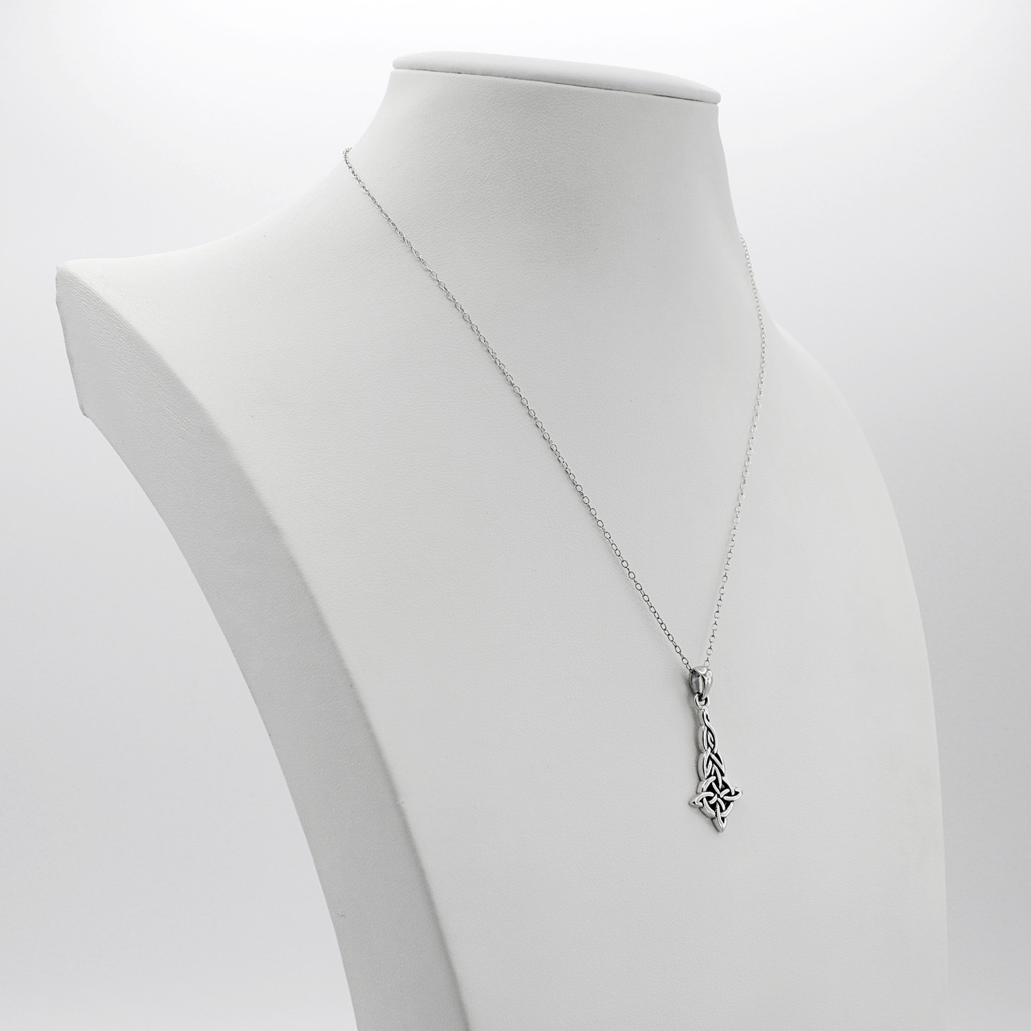 Womens witchcraft jewelry silver long witches knot amulet