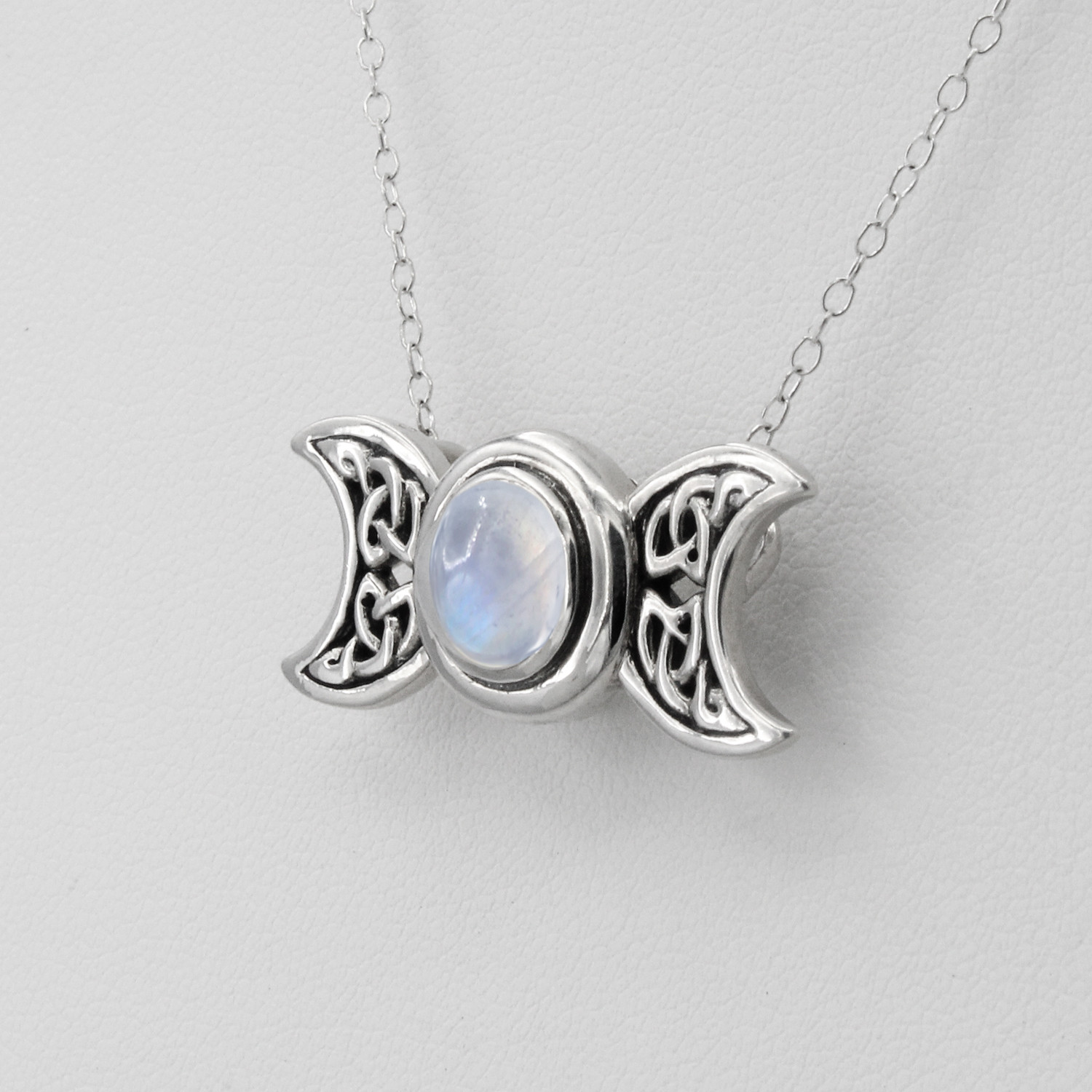 Pagan & Wiccan Necklace | Triple Goddess | Crescent Moon Phase Jewelry