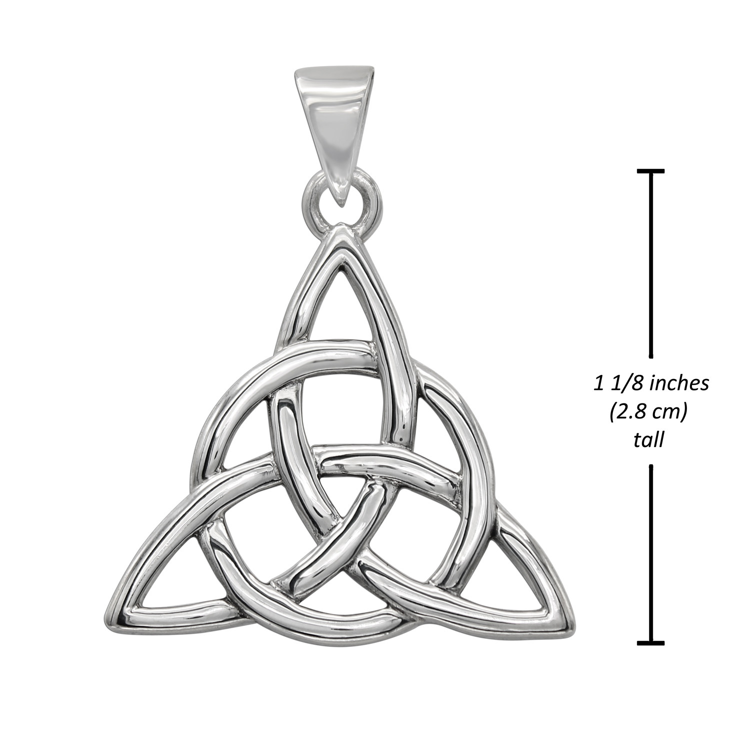 Triquetra Celtic Pagan Knot Necklace | .925 Sterling Silver Witch