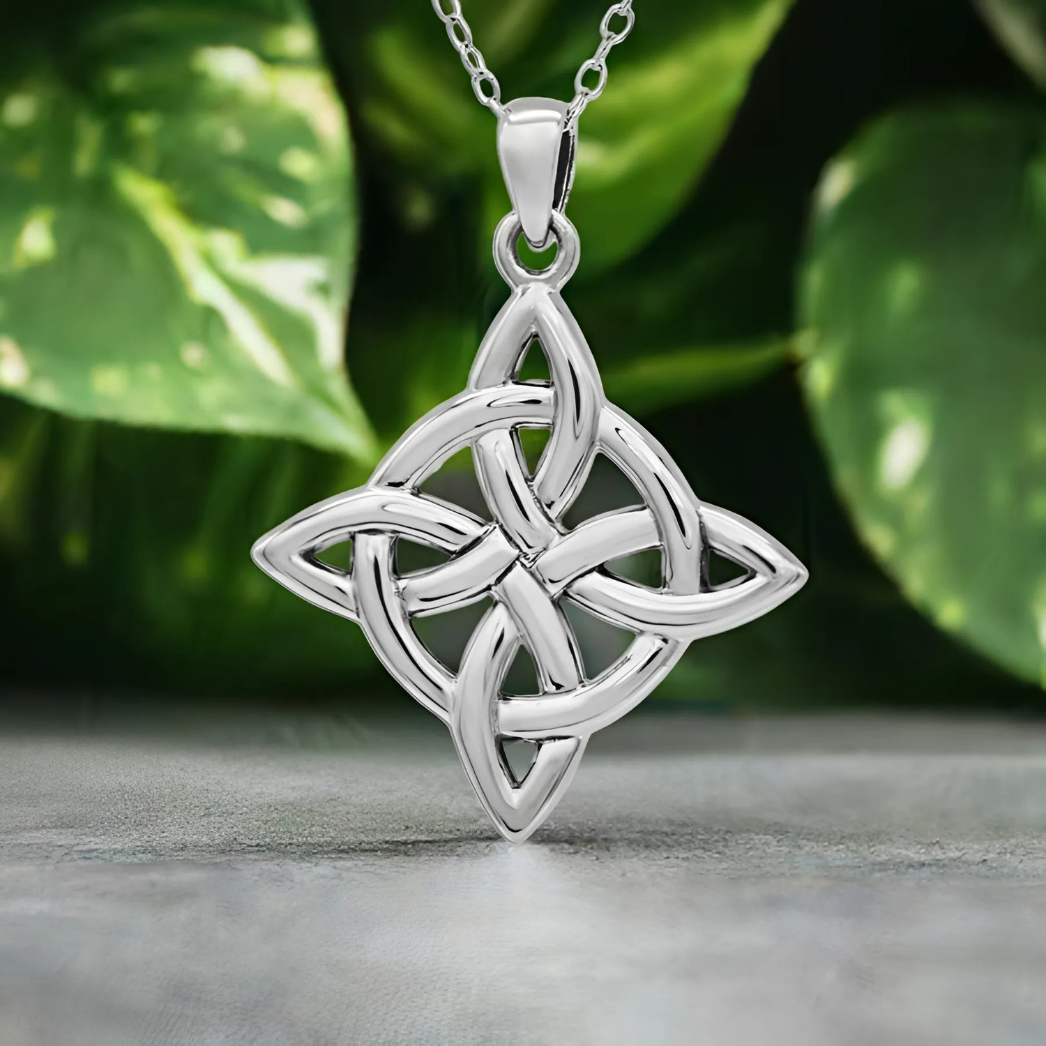 Witchcraft Jewelry | Witches Knot Necklace | Wiccan Pendant | .925 Sterling Silver | Spiritual, Metaphysical, & Occult Symbol | Wiccan & Witchcraft Supplies for Protection | Mystical Amulet